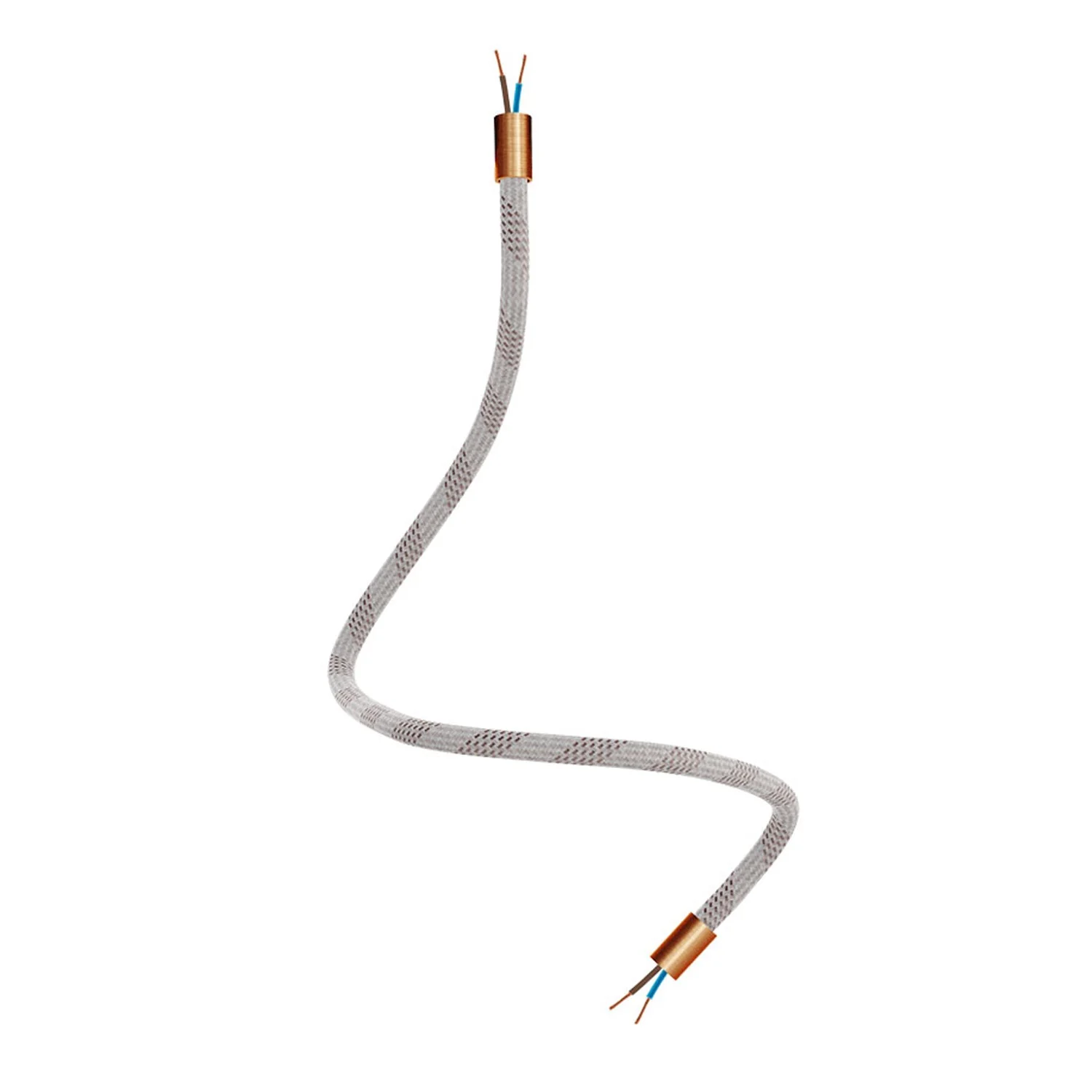 Creative Flex extension flexible tube covered in RM72 Light Mèlange fabric with metal ends - Image 29