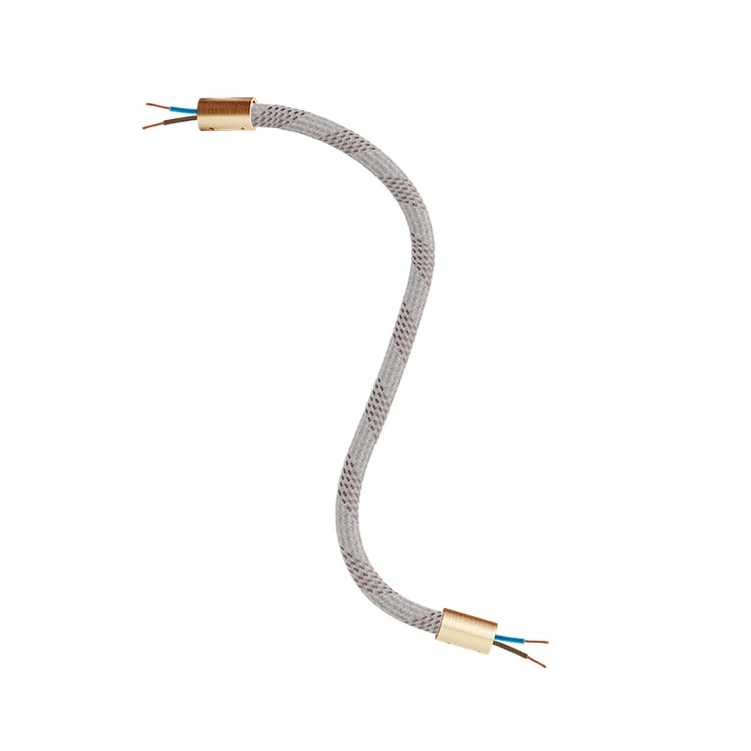 Creative Flex extension flexible tube covered in RM72 Light Mèlange fabric with metal ends - Image 33