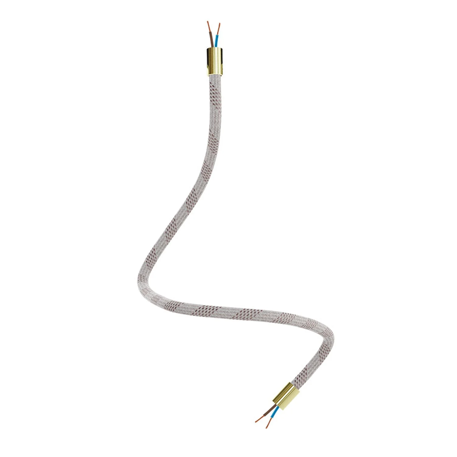 Creative Flex extension flexible tube covered in RM72 Light Mèlange fabric with metal ends - Image 36
