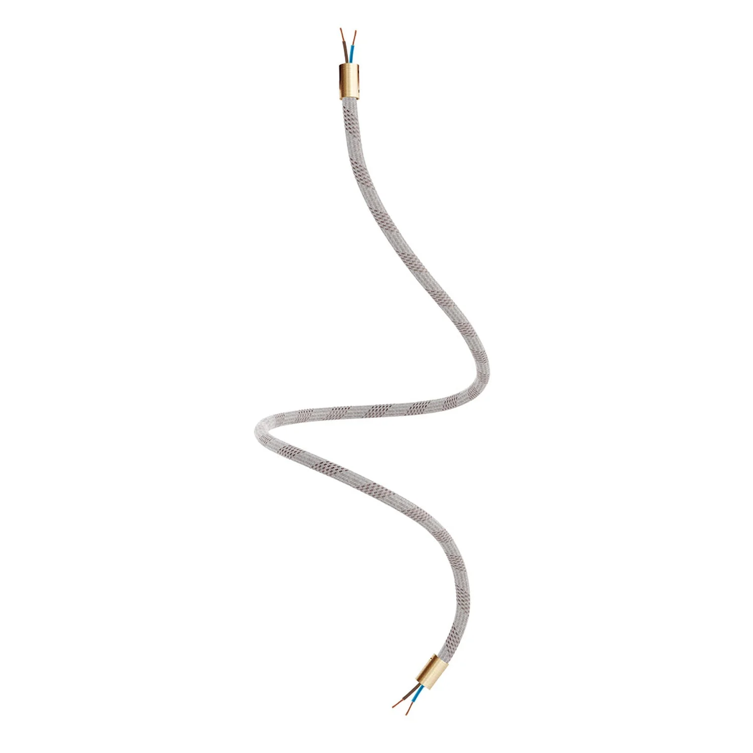 Creative Flex extension flexible tube covered in RM72 Light Mèlange fabric with metal ends - Image 38