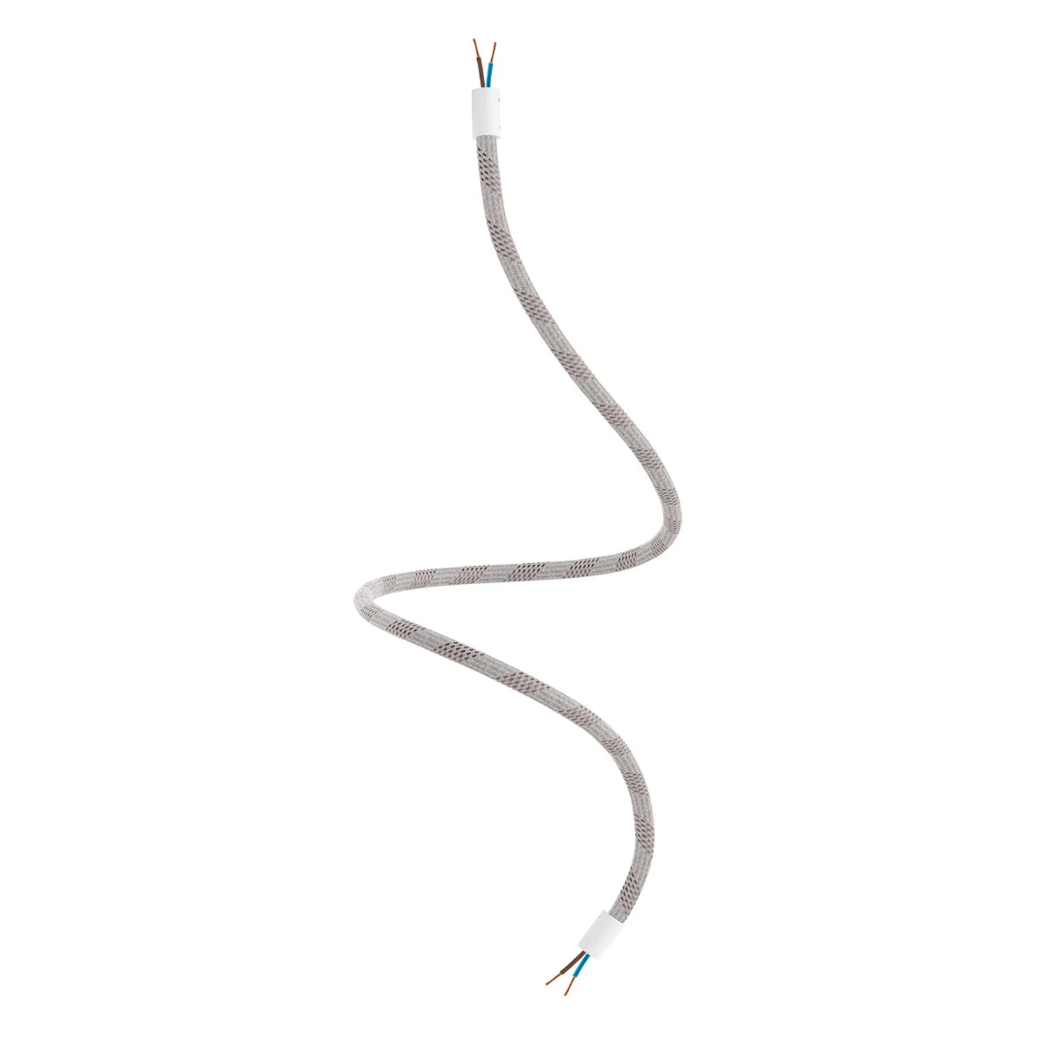 Creative Flex extension flexible tube covered in RM72 Light Mèlange fabric with metal ends - Image 9