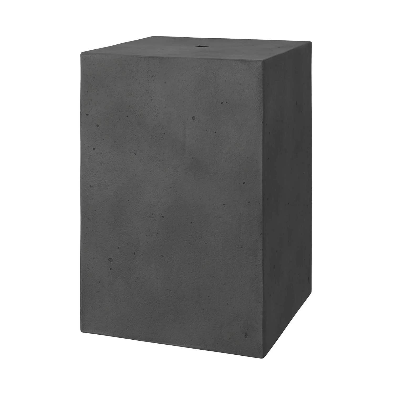 Cube cement pendant lampshade with cable clamp and E26 socket - Dark Cement - Image 3