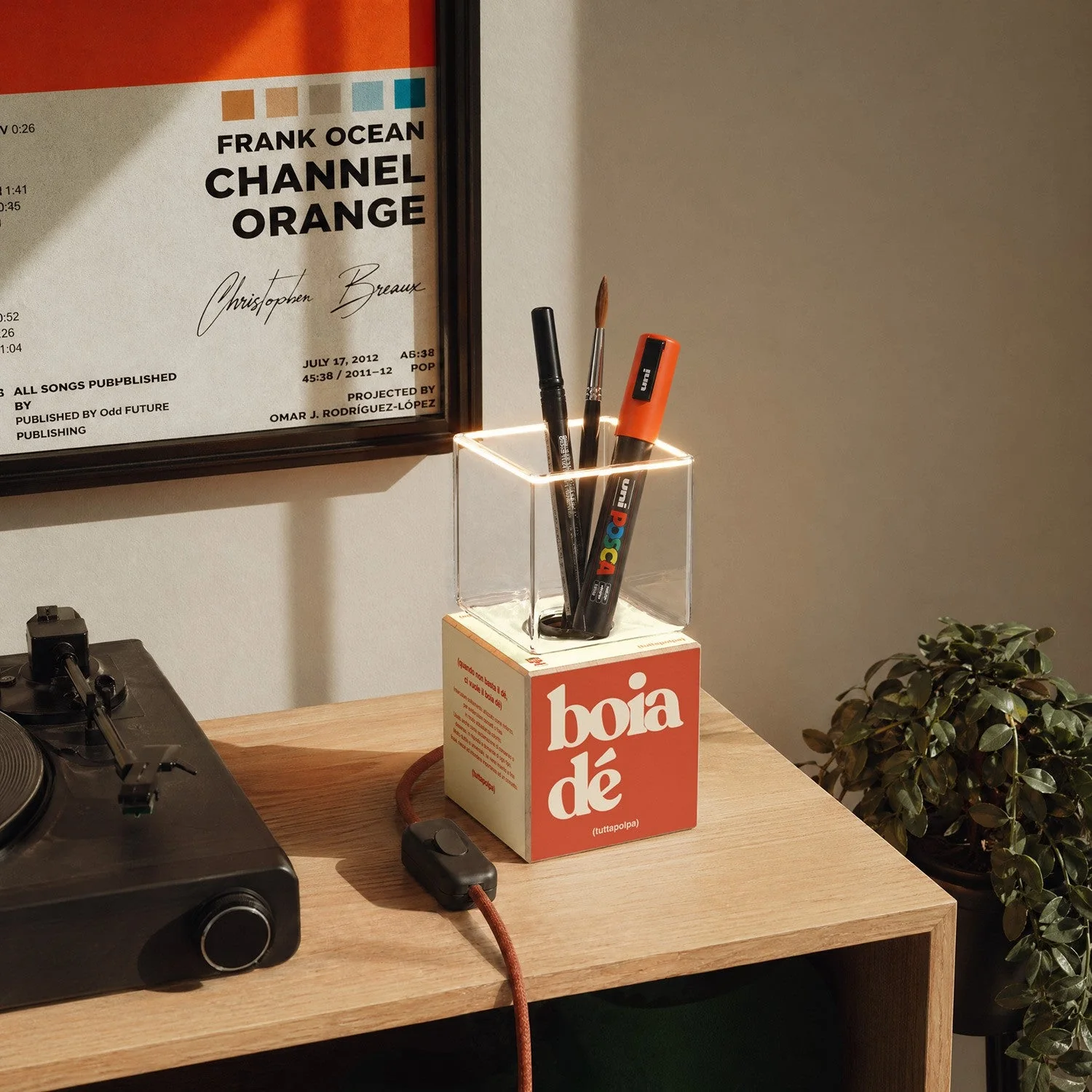Cubetto table lamp with US plug, "Boia de" Ghost bulb - Tuttapolpa - Image 3