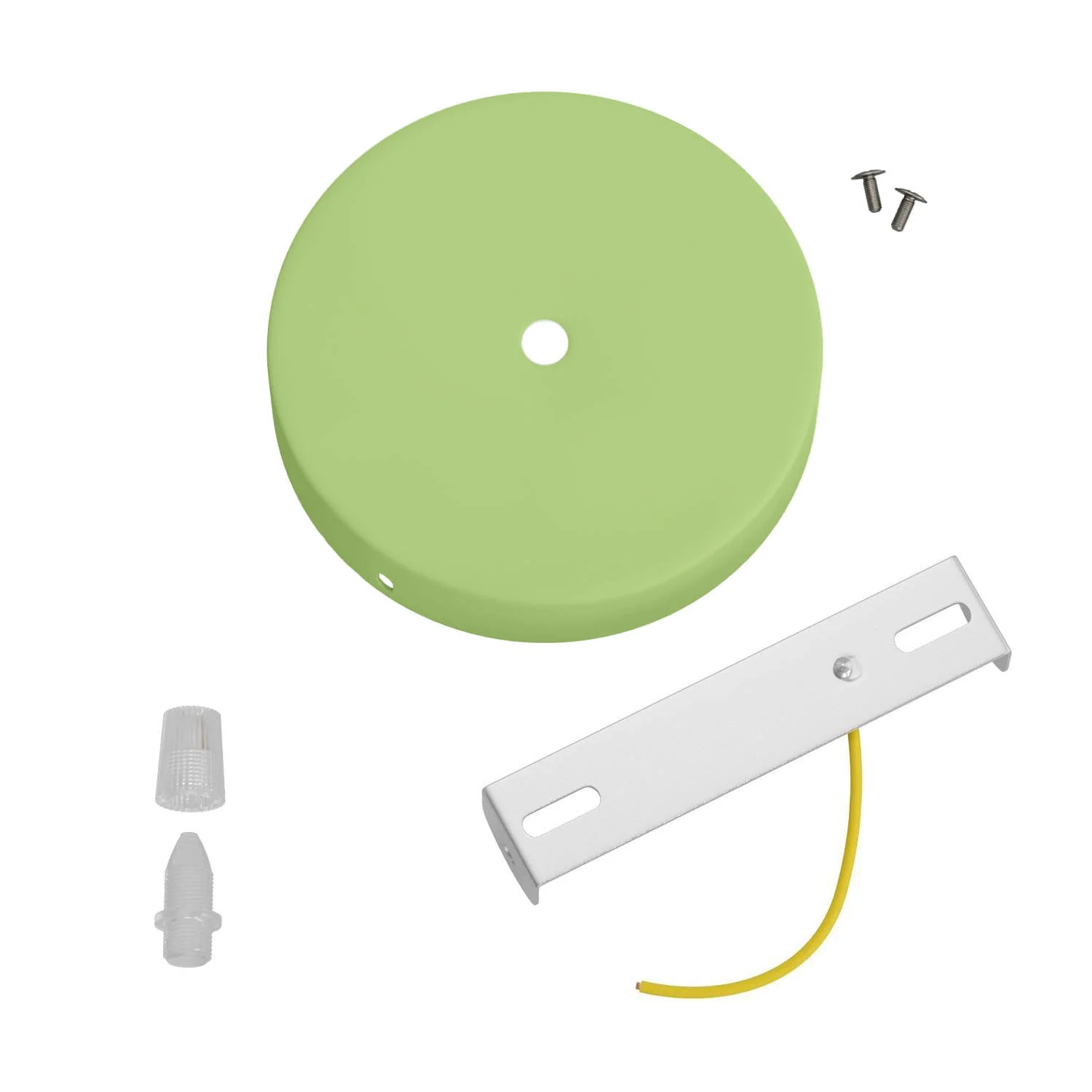 Cylindrical metal ceiling canopy kit - Lawn green - Image 3