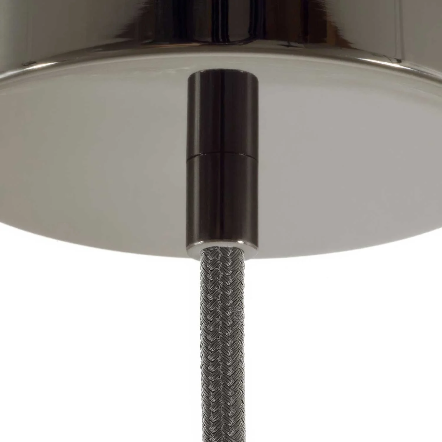 Cylindrical metal strain relief complete with rod, nut, and washer - Pearl Black - Image 3