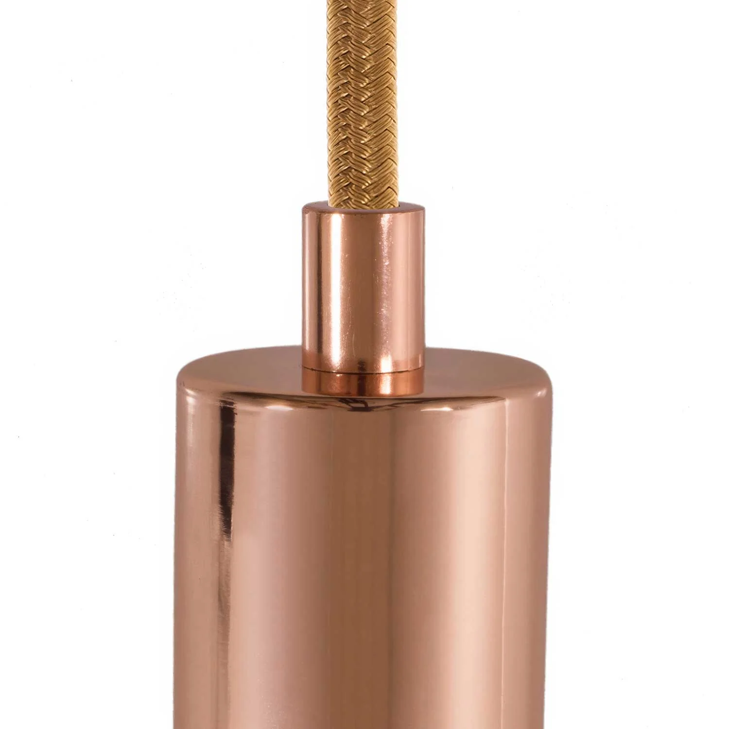 Cylindrical metal strain relief complete with rod, nut, and washer - Copper - Image 2