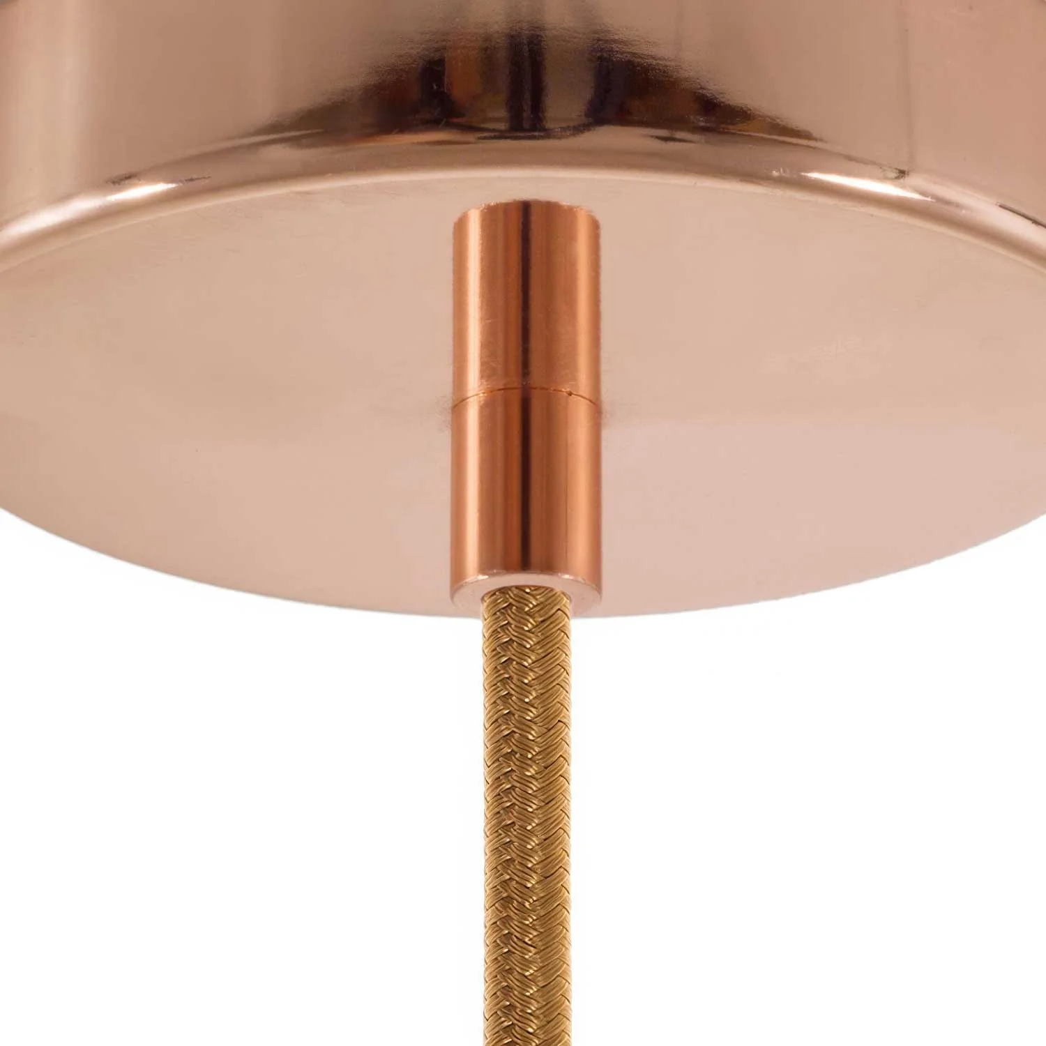Cylindrical metal strain relief complete with rod, nut, and washer - Copper - Image 3