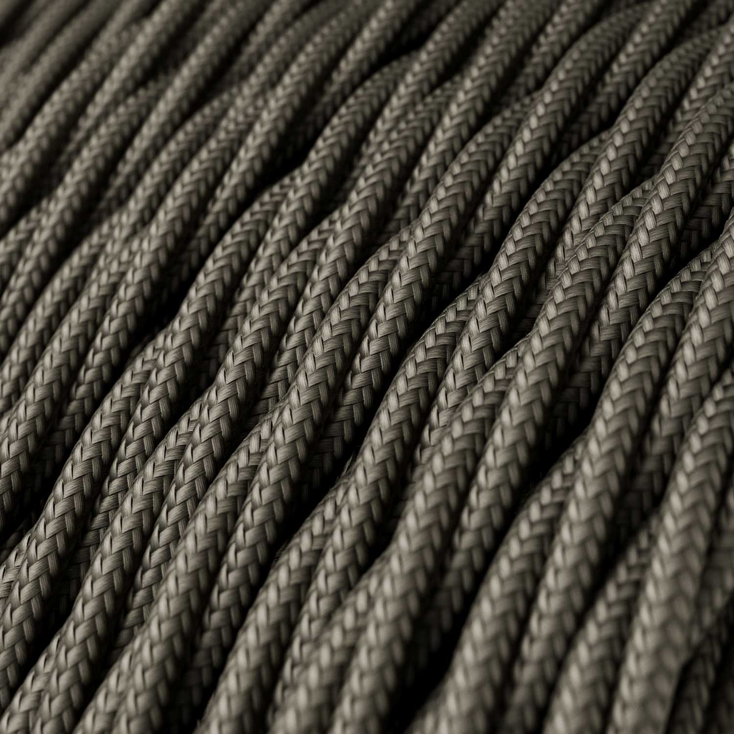 Dark Gray rayon-covered twisted electrical cable - TM26 - Image 2