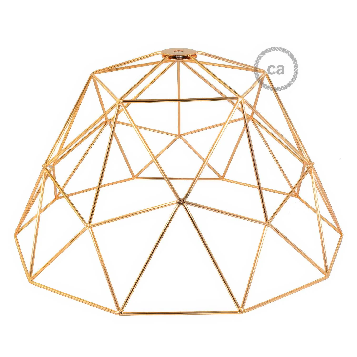 Dome XL open cage metal lampshade with E26 socket - Copper - Image 3
