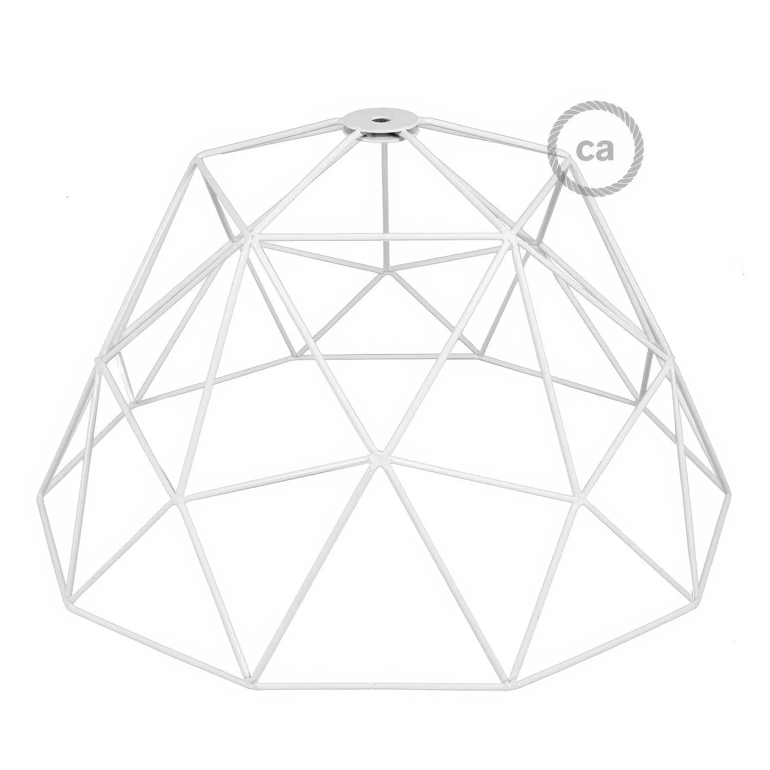 Dome XL open cage metal lampshade with E26 socket - White - Image 3