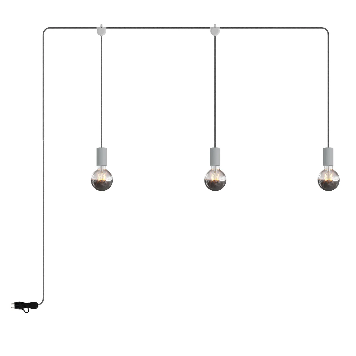 E-Snake Modulair Portable Outdoor Lamp IP65 with 3 Lights - Ice Gray