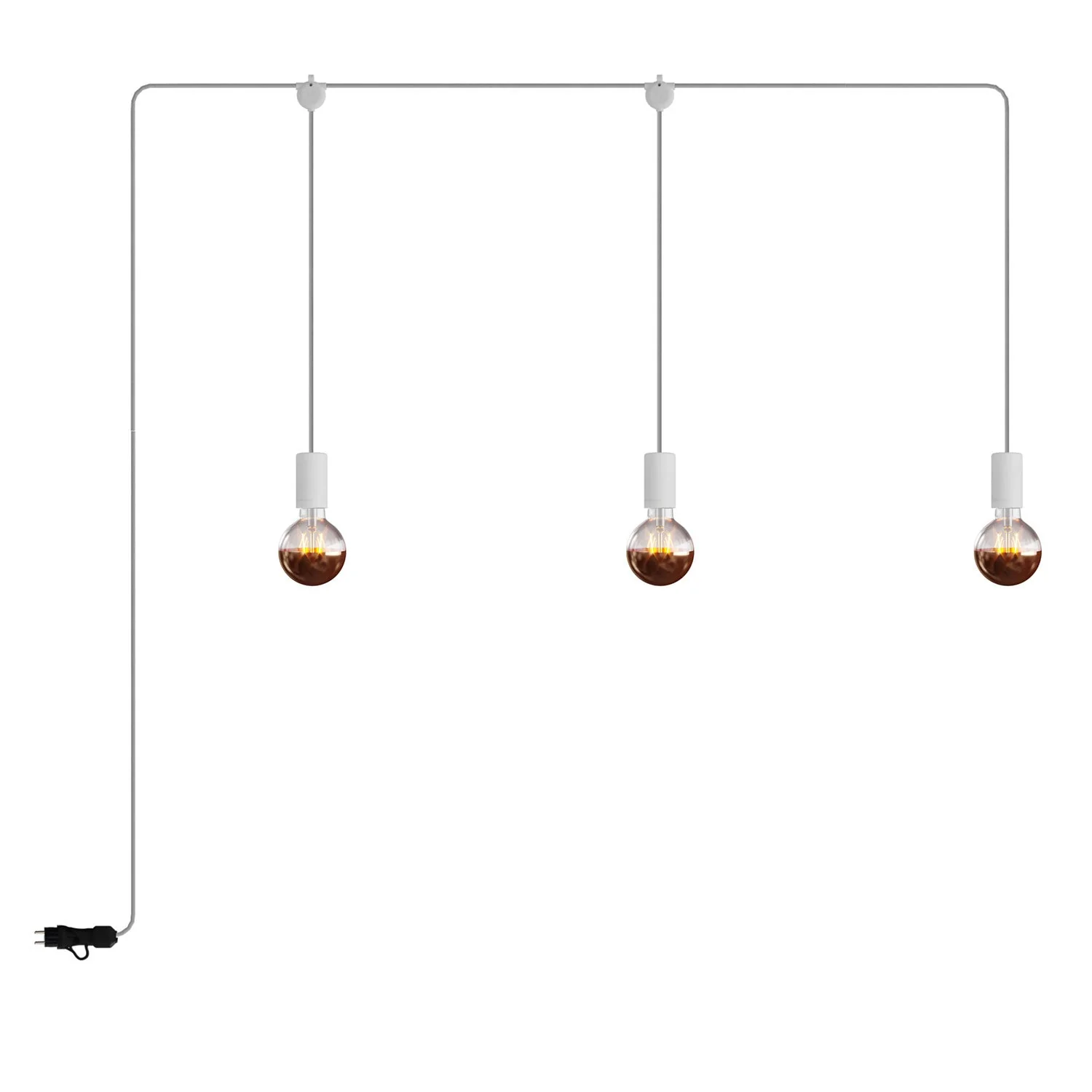 E-Snake Modulair portable outdoor lamp IP65 with 3 lights - White
