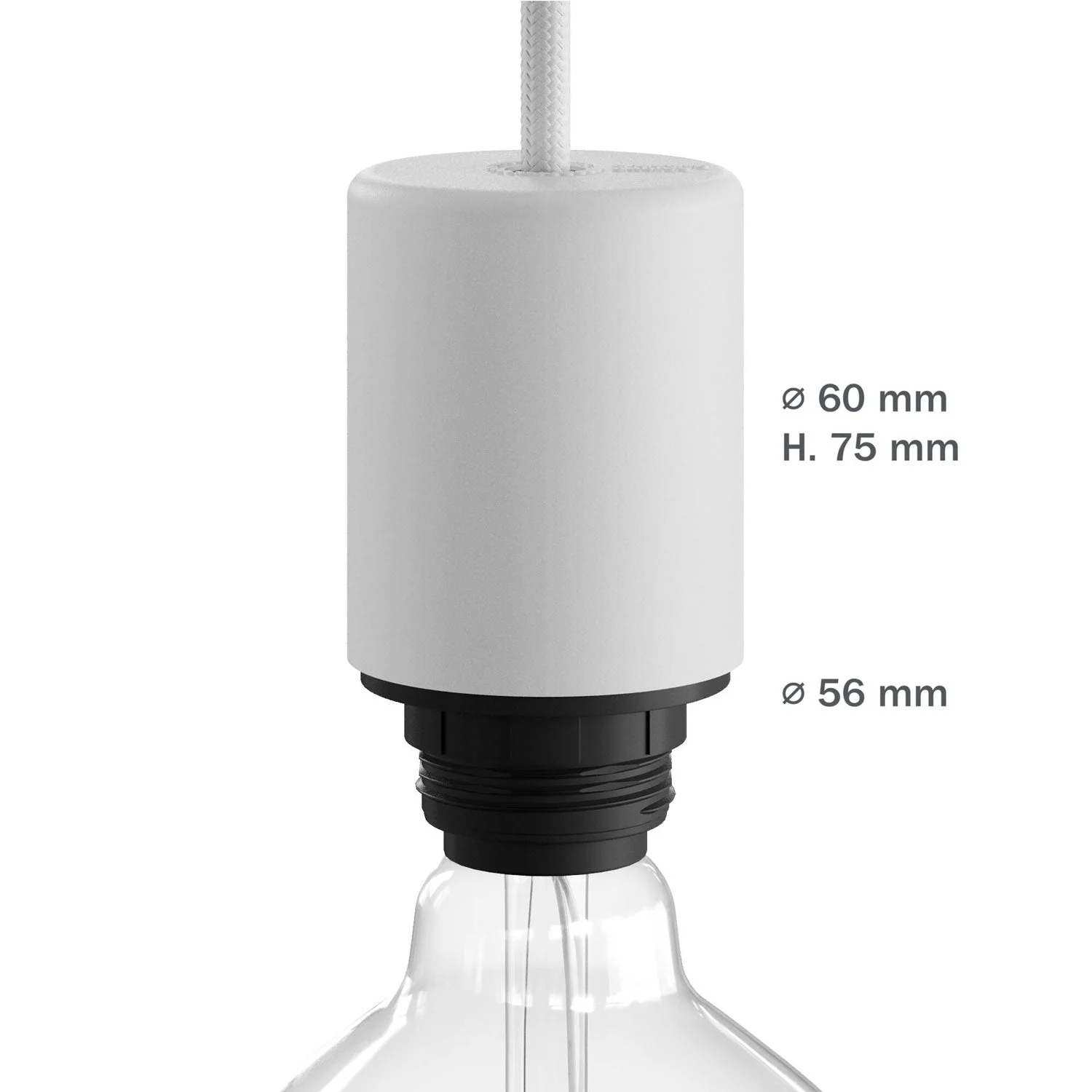 EIVA ELEGANT Outdoor IP65 Socket Kit in Silicone for E27 Lampshade - Modulair System - White - Image 8