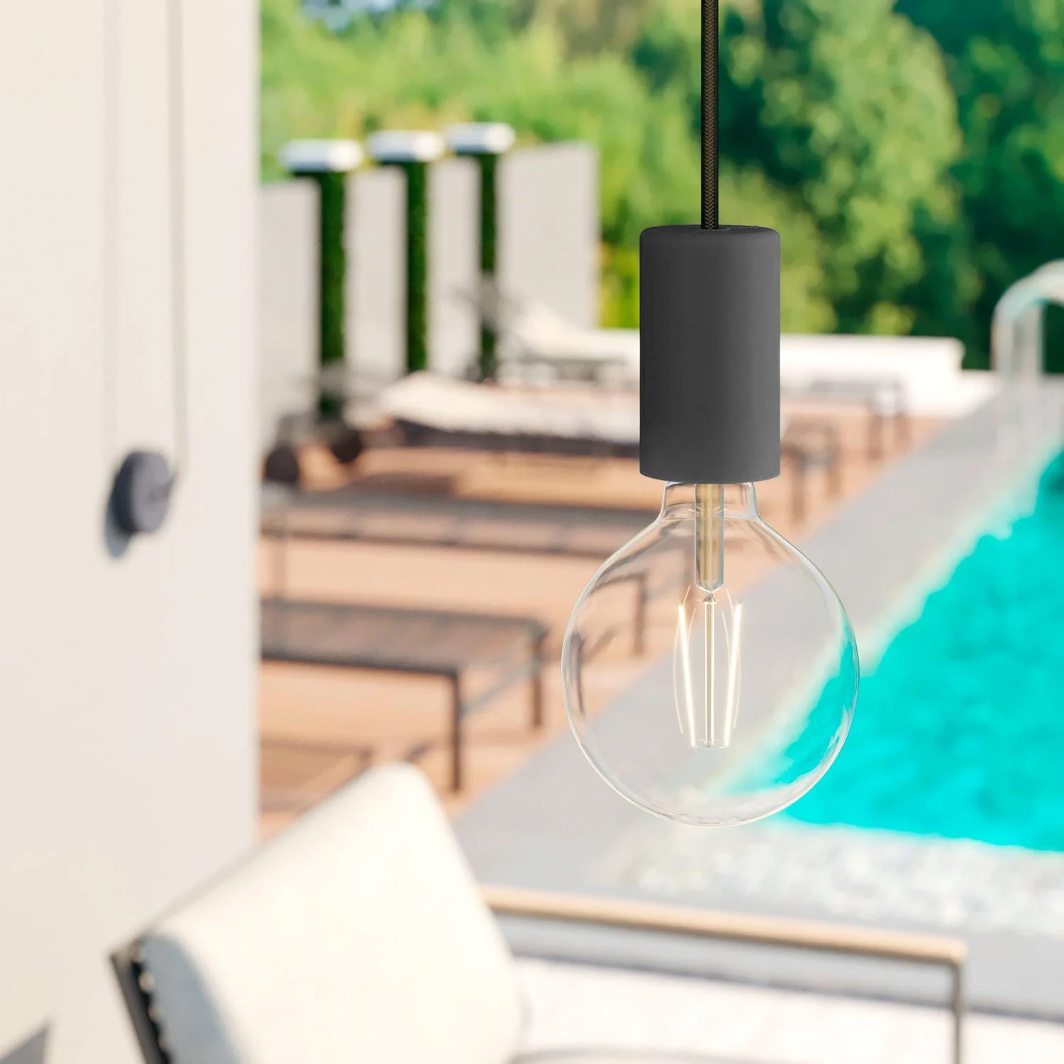 EIVA ELEGANT, outdoor socket kit E27 IP65 in silicone for Modulair system - Black - Image 2
