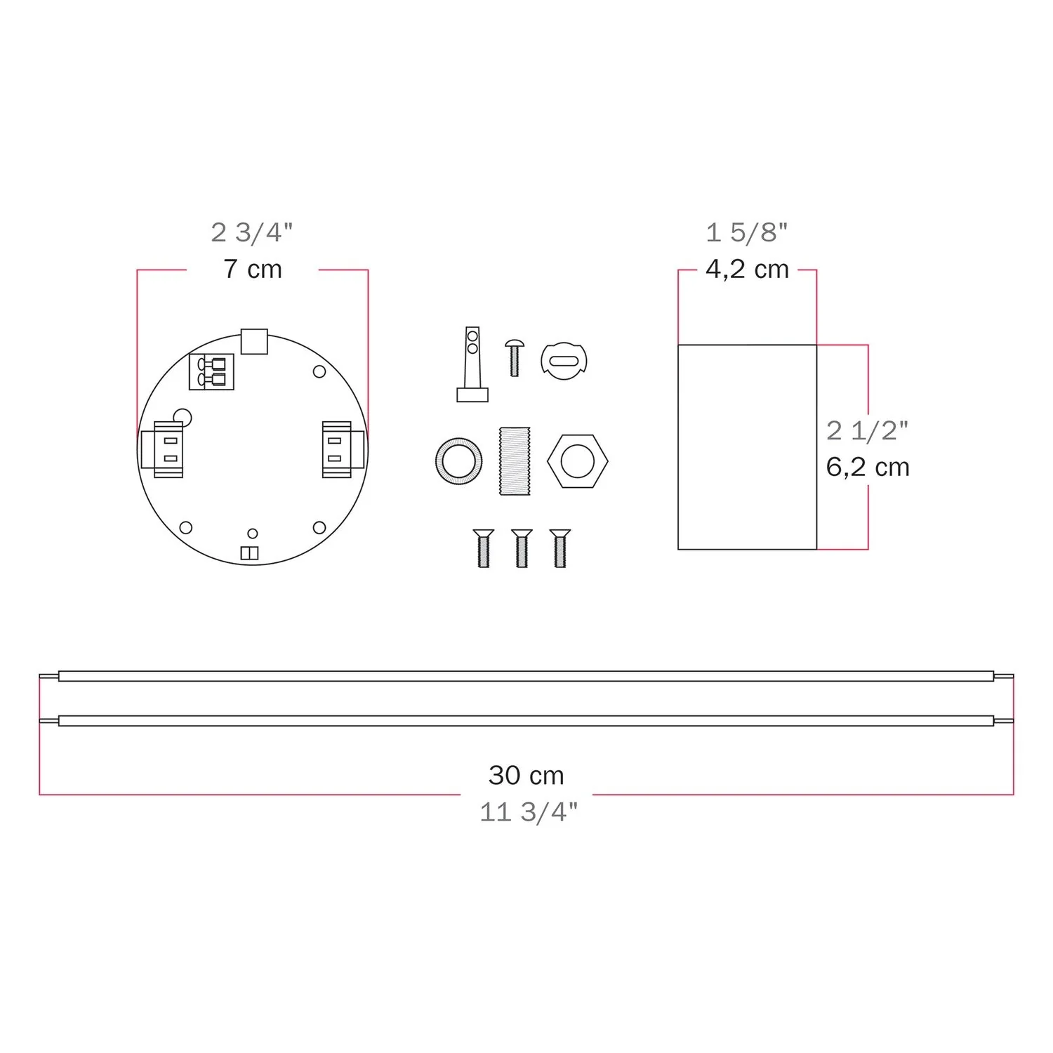 Electronic kit for 5V USB-C battery-powered lamps with E27 Socket - Satin copper - Image 6