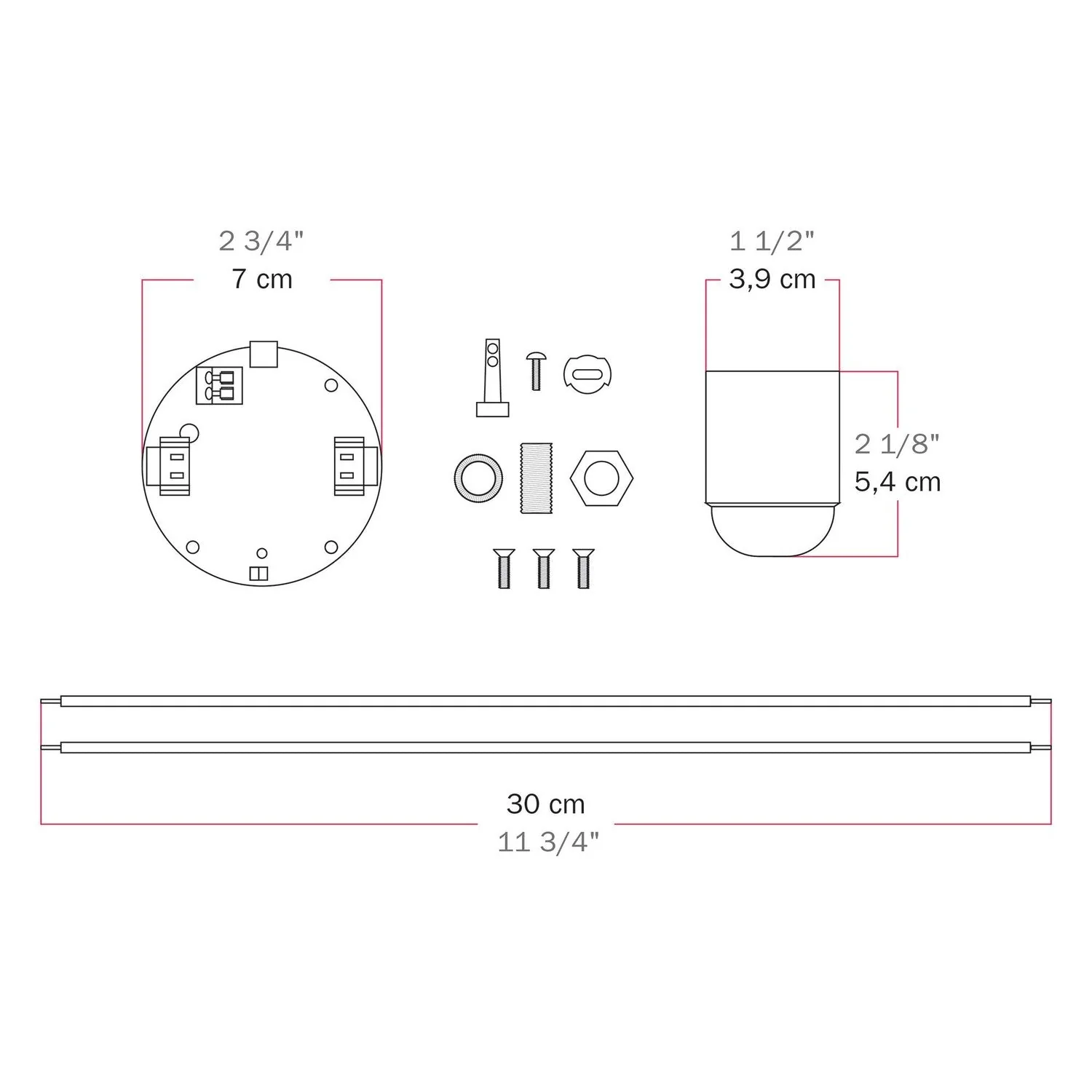Electronic kit for 5V USB-C battery-powered lamps with smooth E27 Socket - White - Image 7