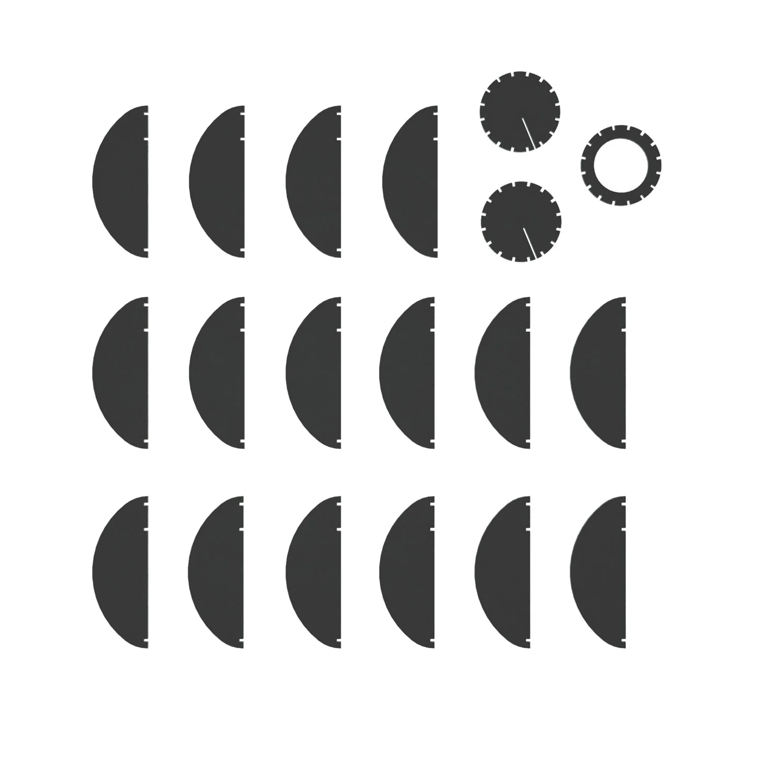 Elliptical lampshade in sound-absorbing material - Black melange - Image 3