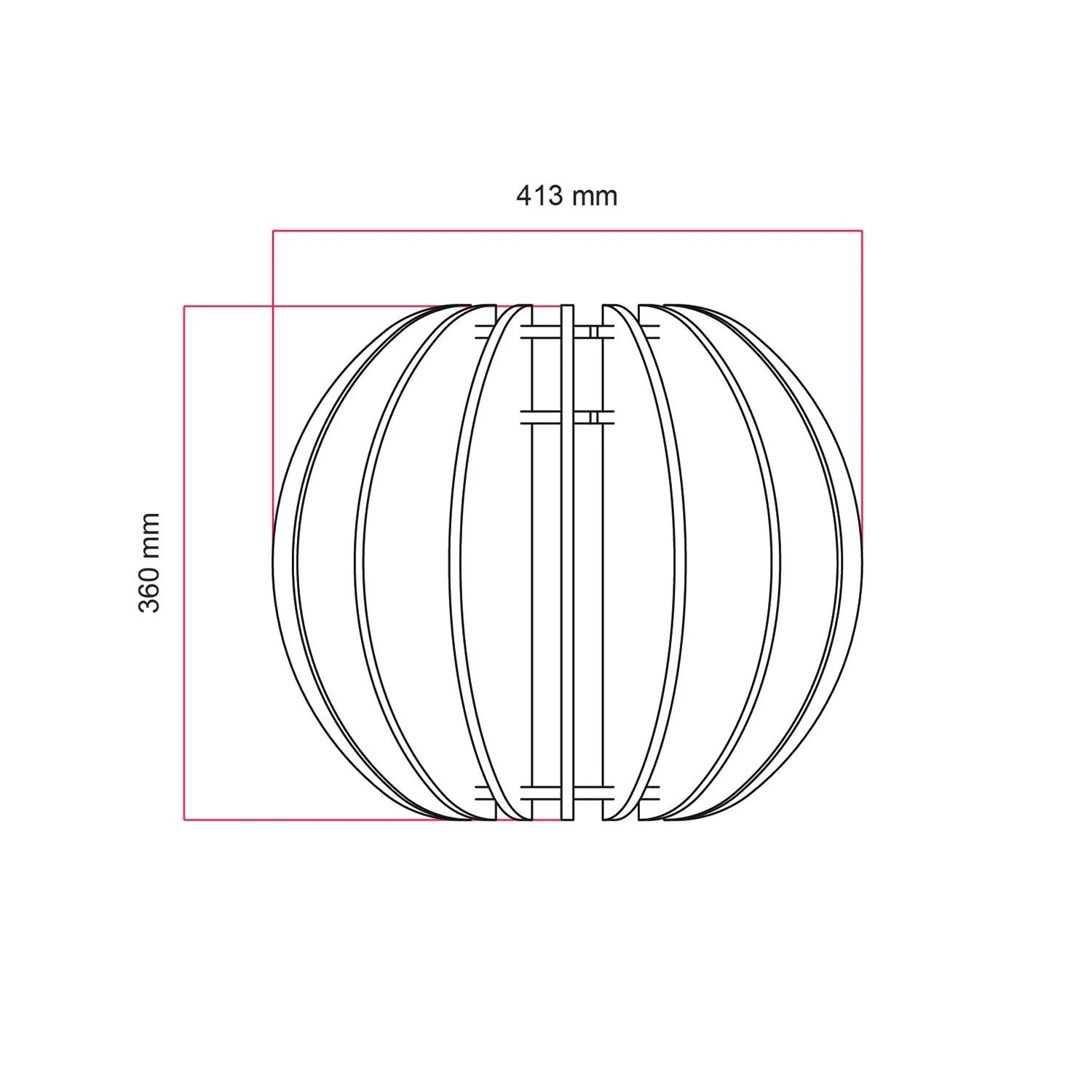 Elliptical lampshade LAMPSHHADE in sound-absorbing material - Rose melange - Image 4