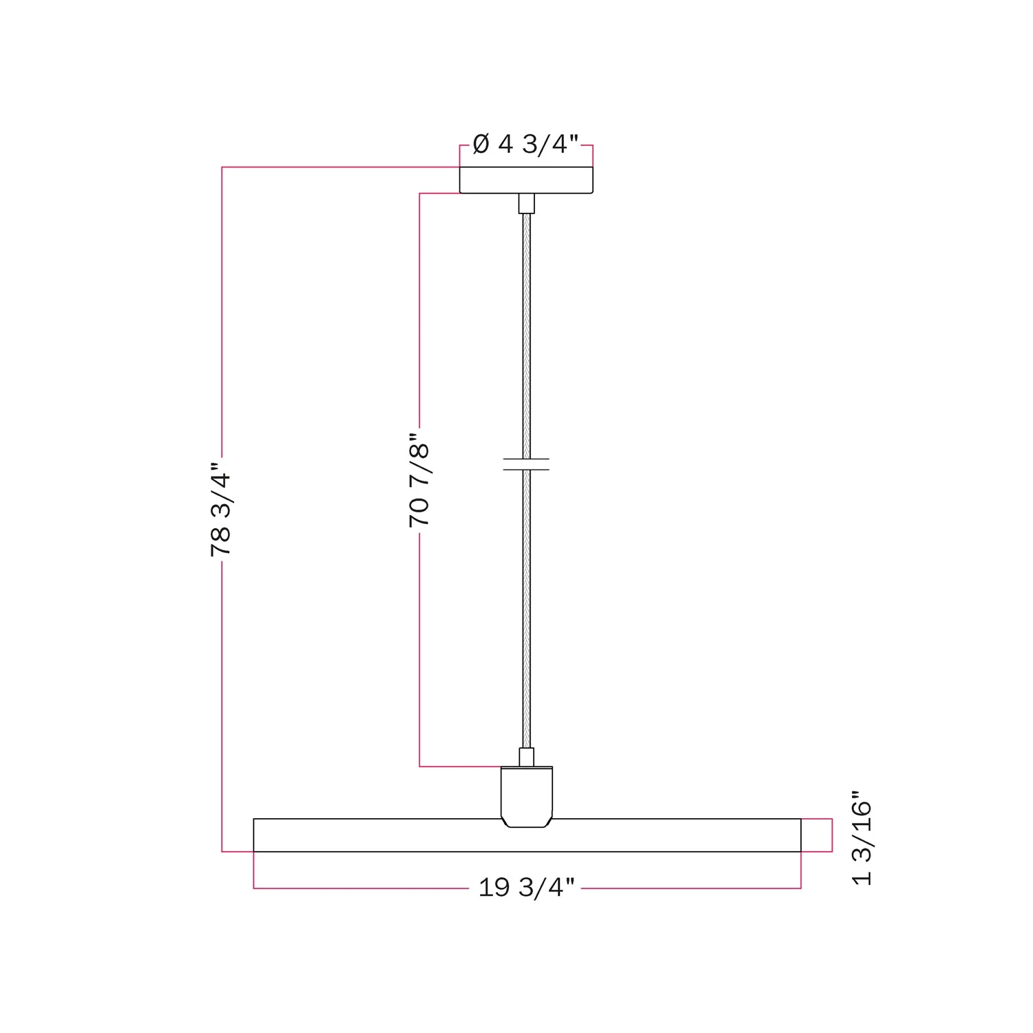 Esse14 Pendant Light with S14d Socket - Black - Image 5