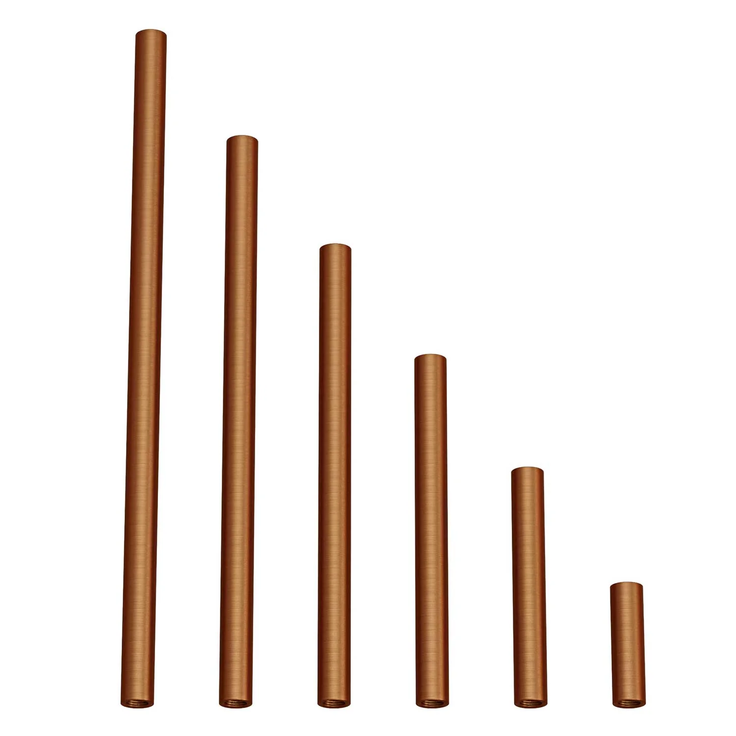 Extension tube in metal for pendant or table lamps - Satin copper