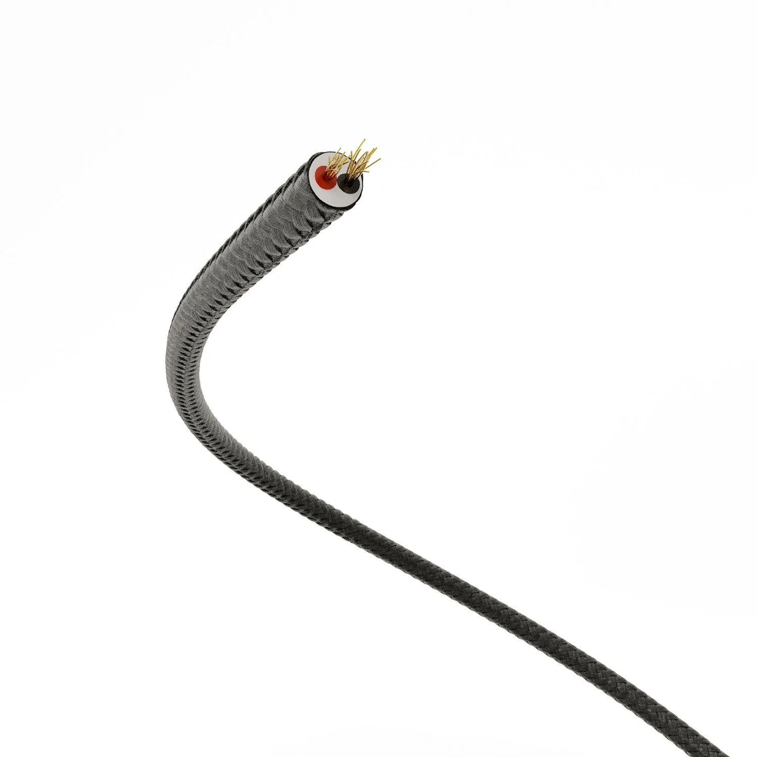 Extra Low Voltage power cable coated in silk-effect Black fabric RM04 - Image 3