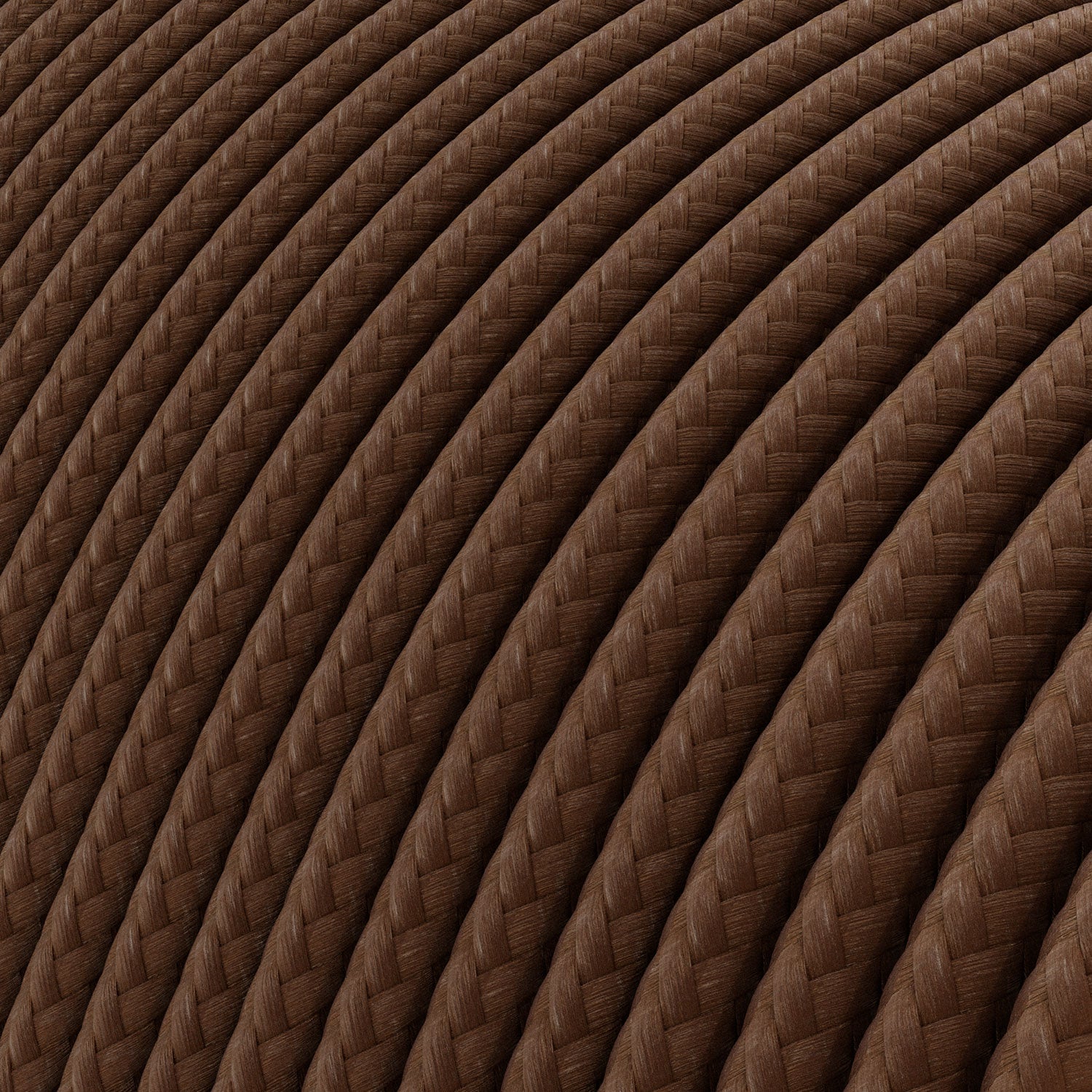 Extra Low Voltage power cable coated in silk-effect fabric Brown RM13 - Image 2