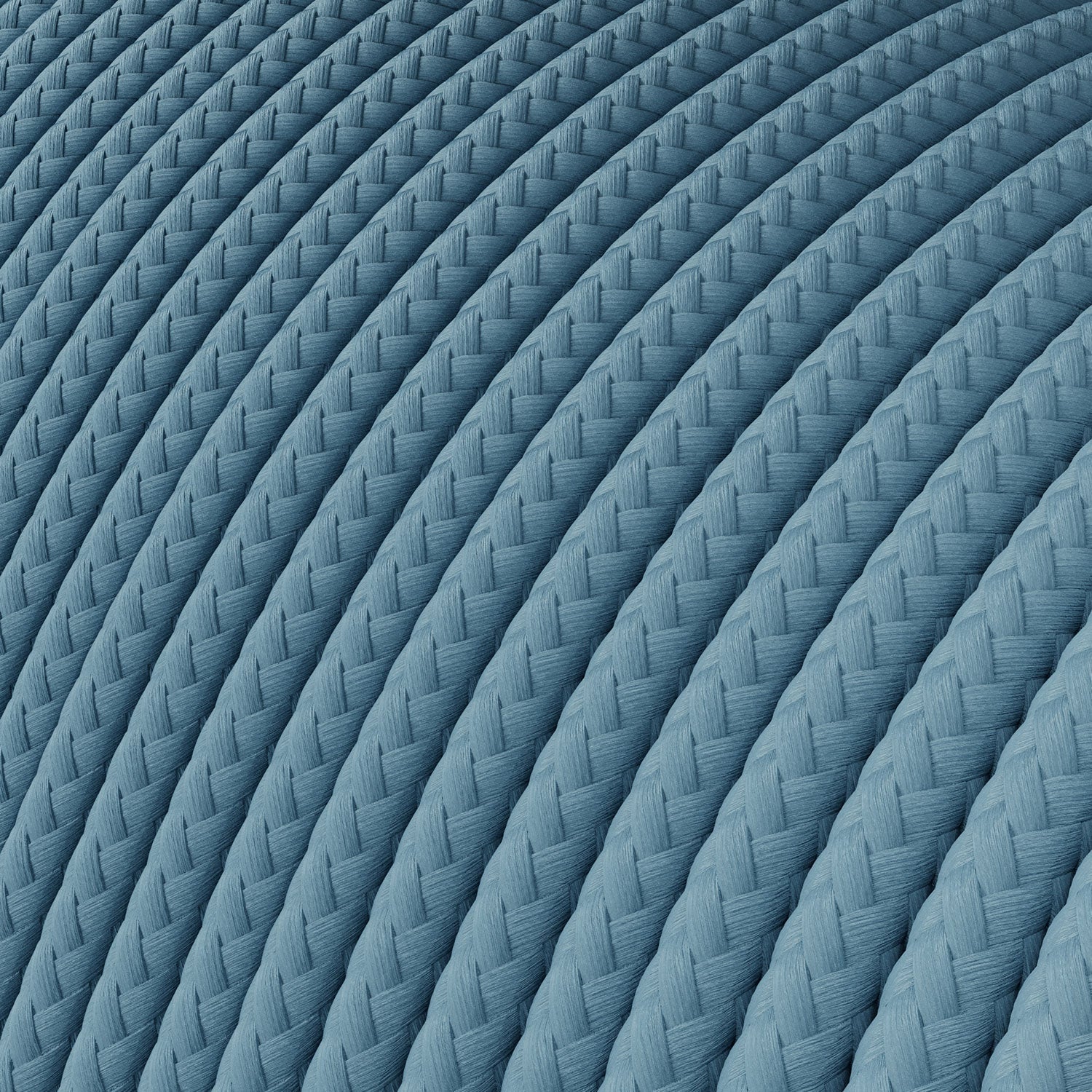 Extra-low-voltage power cable coated in Light Blue RM17 silk-effect fabric - Image 2