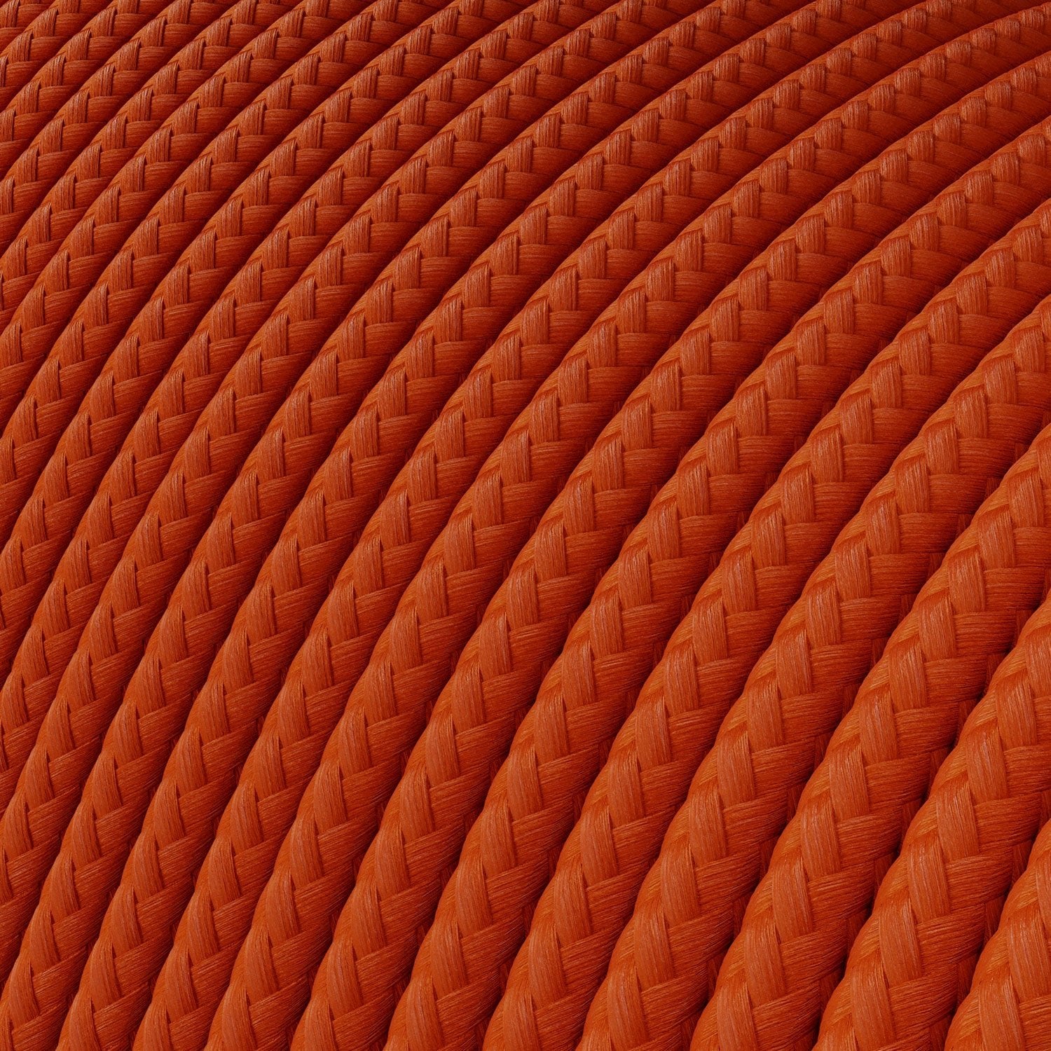 Extra Low Voltage power cable coated in Orange RM15 silk-effect fabric. - Image 2