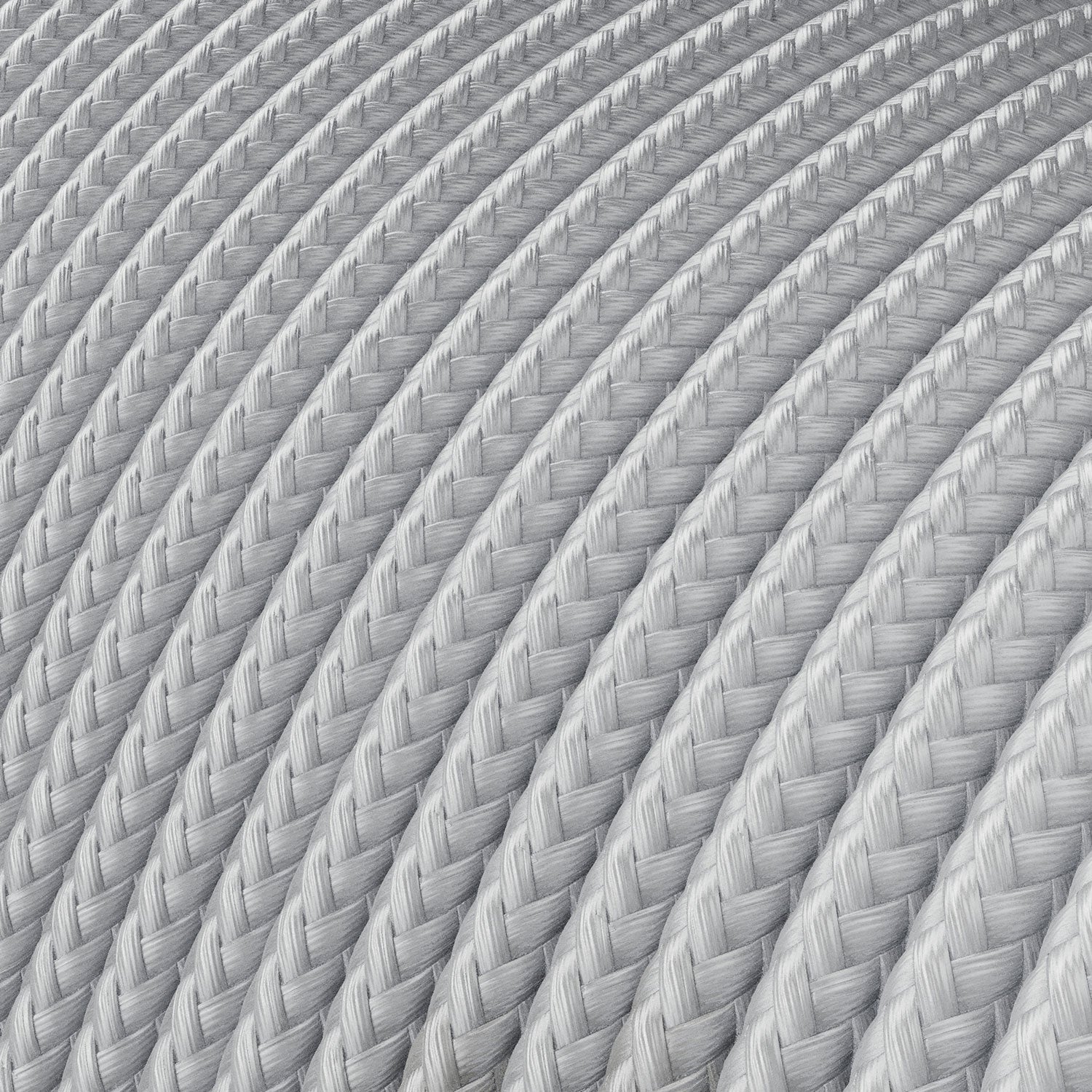 Extra Low Voltage power cable coated in silk-effect Silver fabric RM02 - Image 2