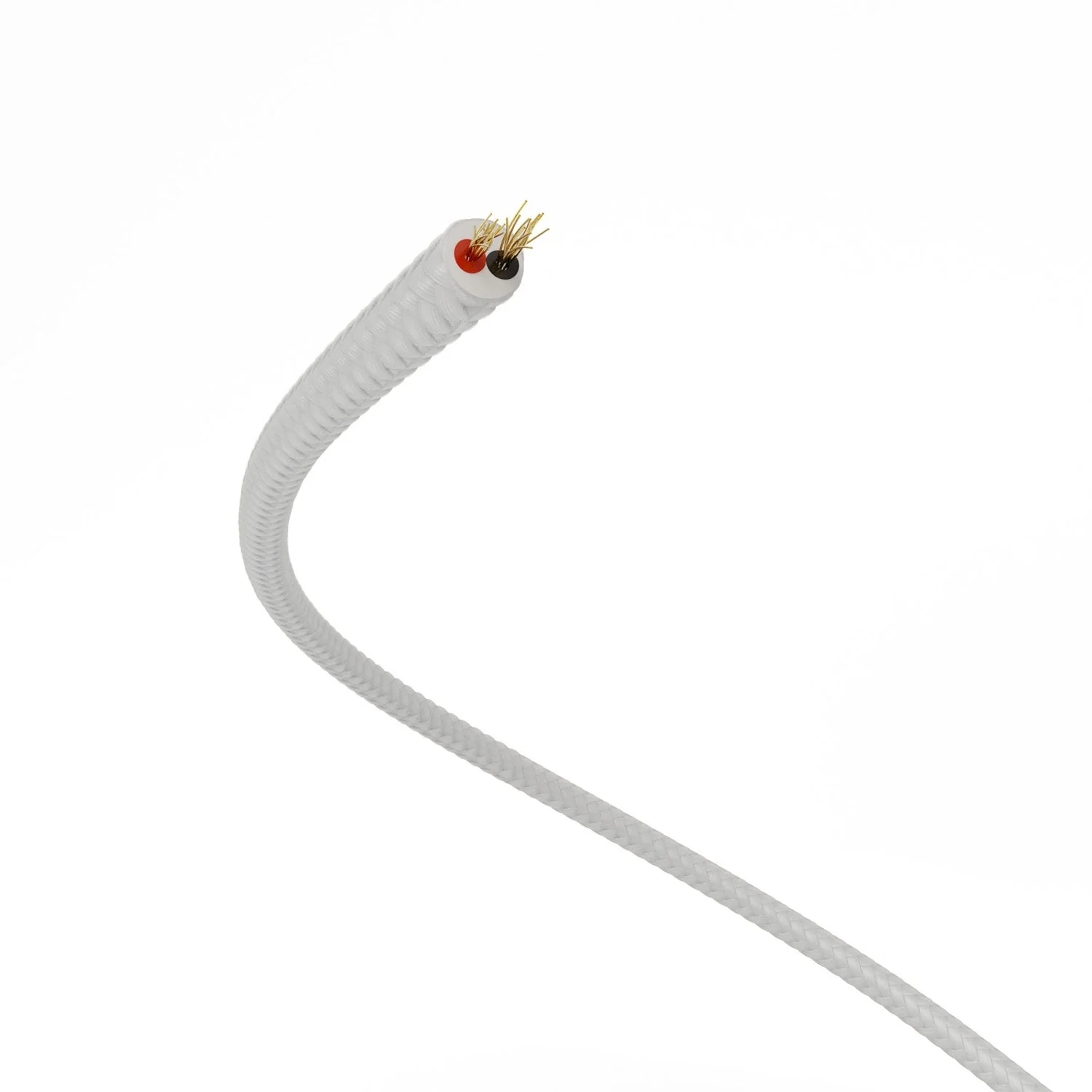 Extra Low Voltage power cable coated in silk-effect Silver fabric RM02 - Image 3