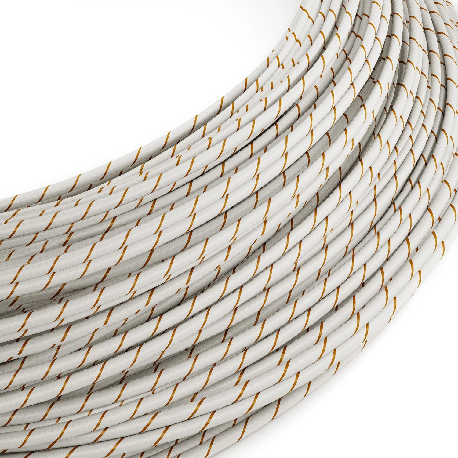Extra-low-voltage power cable coated in Vertigo Beer Foam ERM43 silk-effect fabric