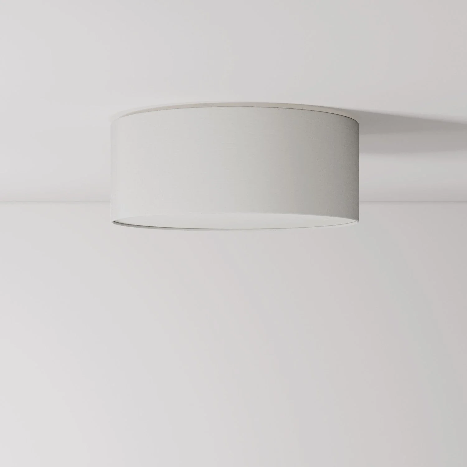Small raw linen fabric ceiling light - Made in Italy