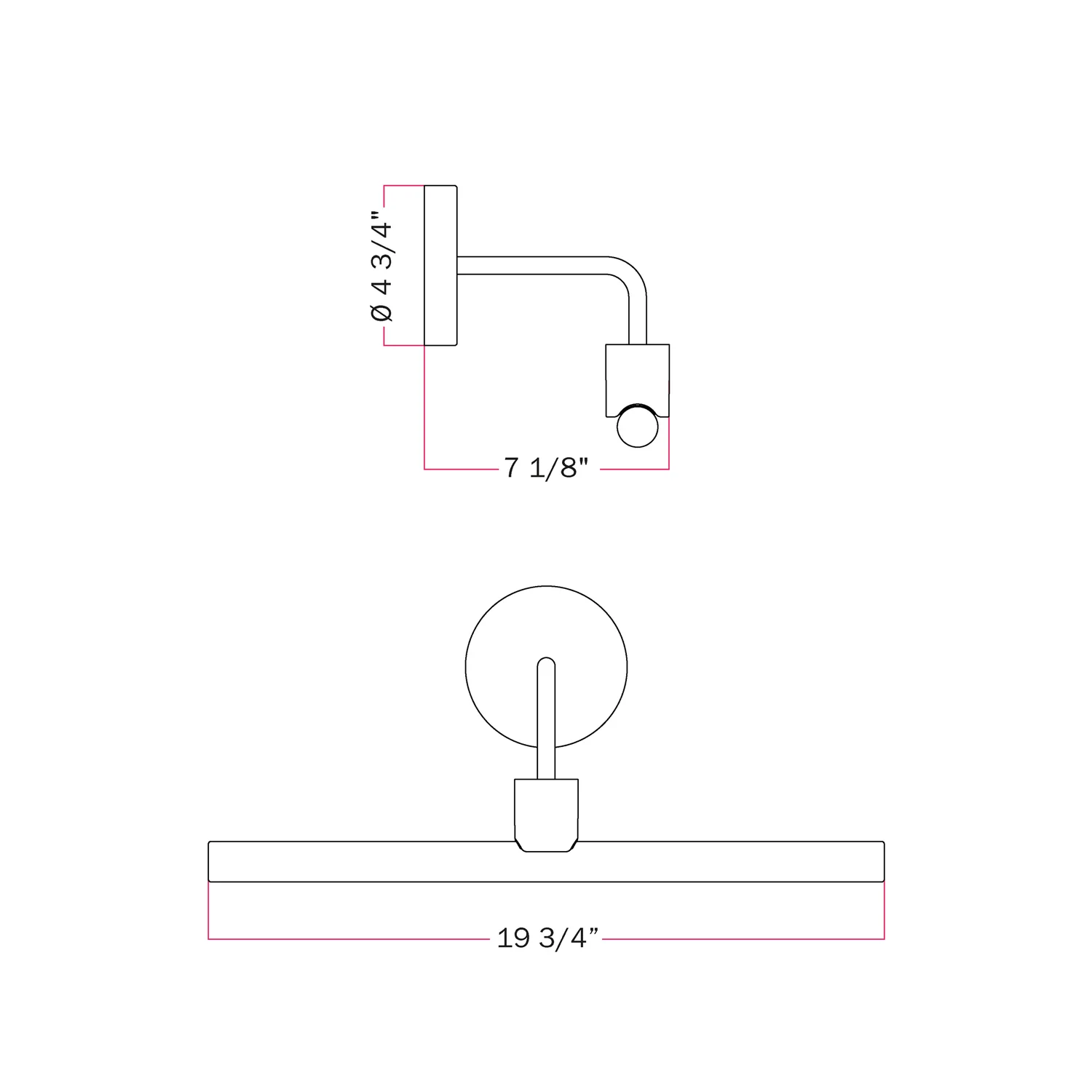 Fermaluce Esse14, Metal Wall Lamp with Curved Extension - White - Image 4