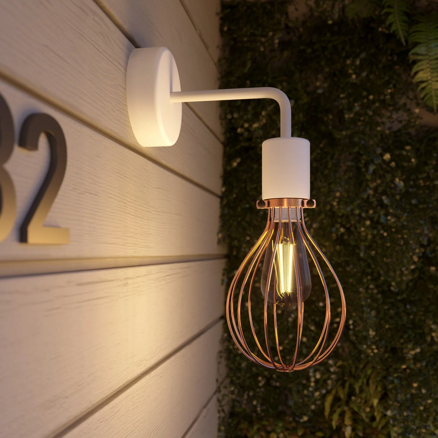 Fermaluce for Modulair ELEGANT lampshade with L extension, ceiling canopy, and IP65 waterproof socket - White - Image 3