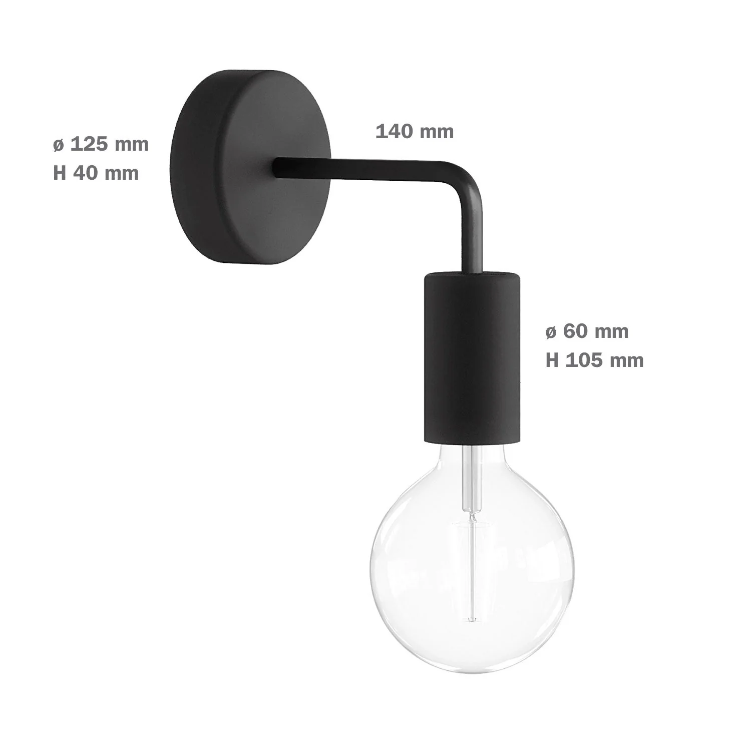 Fermaluce Modulair ELEGANT with L-extension, ceiling canopy and IP65 waterproof socket - Black - Image 6