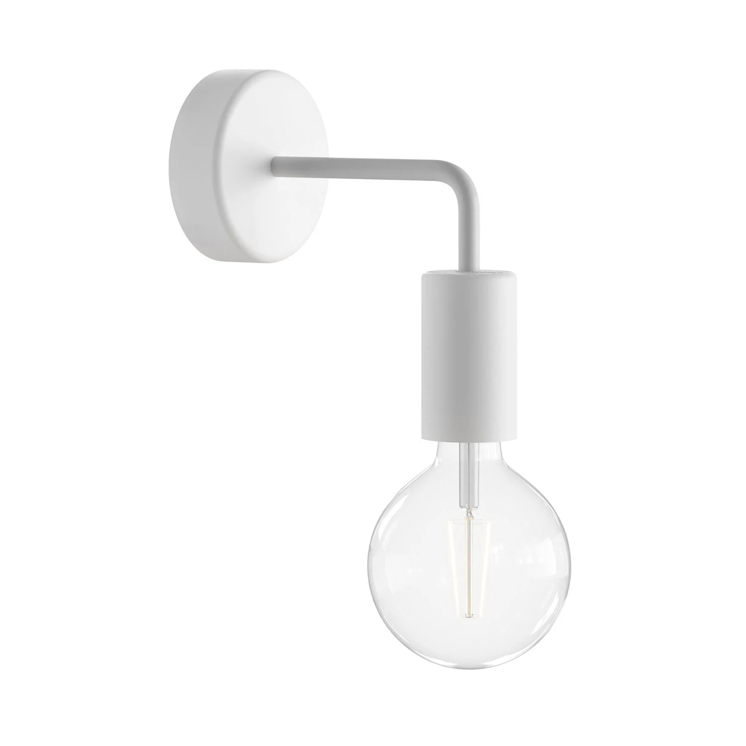 Fermaluce Modulair ELEGANT with L-extension, ceiling canopy and IP65 waterproof socket - White