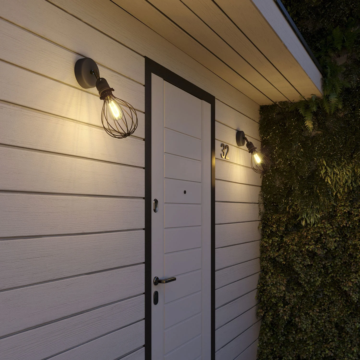 Fermaluce Modulair with adjustable joint, Drop lampshade, and IP65 waterproof socket - Black - Image 2