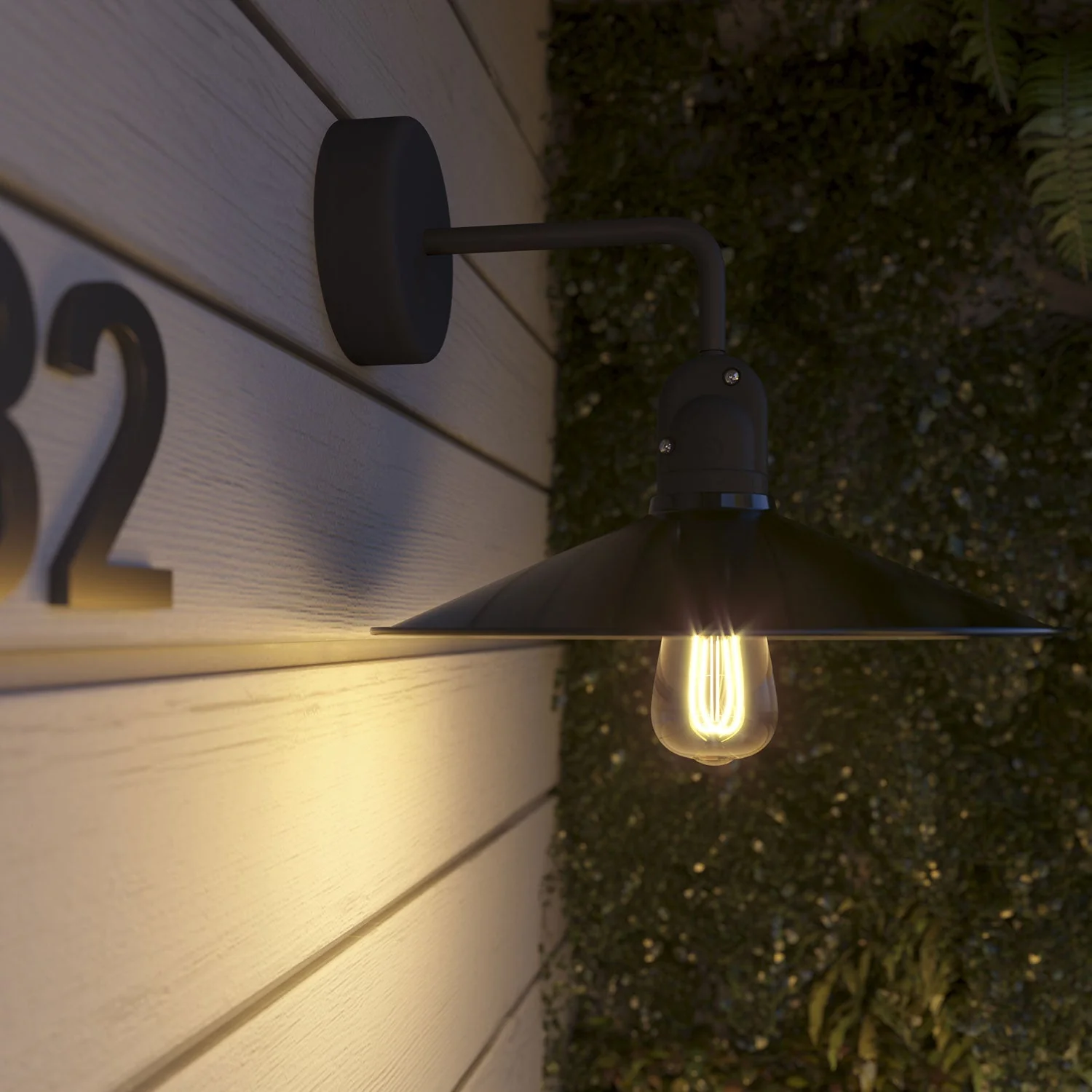Fermaluce Modulair with L extension, Swing lampshade, and IP65 waterproof socket - Black ext. White int. - Image 3