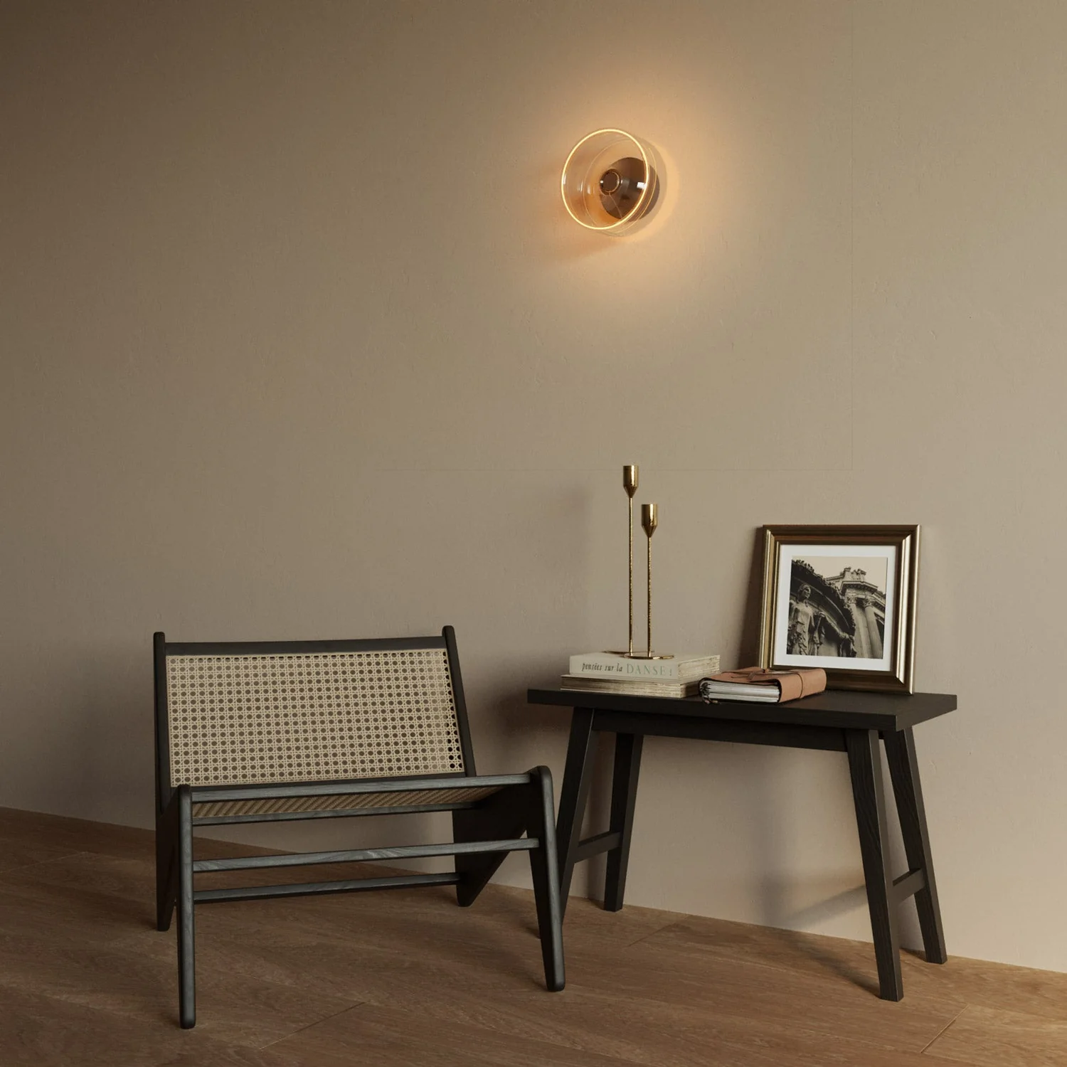 Fermaluce wall lamp Black with G02 bulb - Image 2