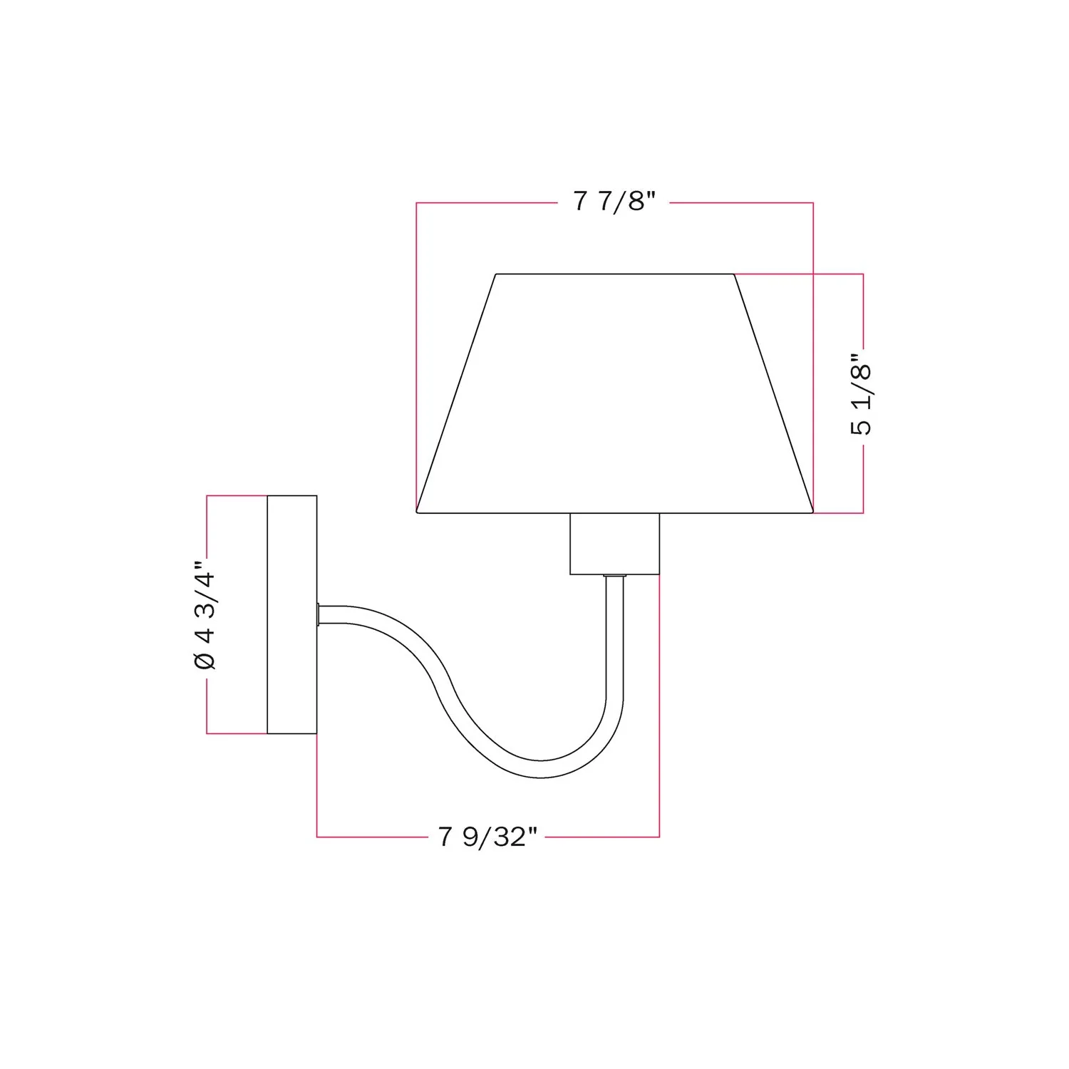 Fermaluce wall lamp with S-shaped extension and Impero lampshade - Black and gold - Image 6