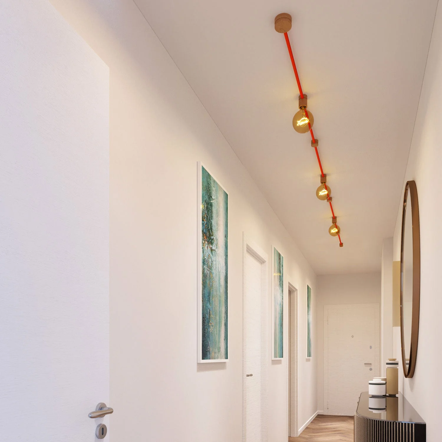 Filé Linear Kit System - with 5 m CF15 cord for string lights and 7 wooden components for indoor use - Image 2