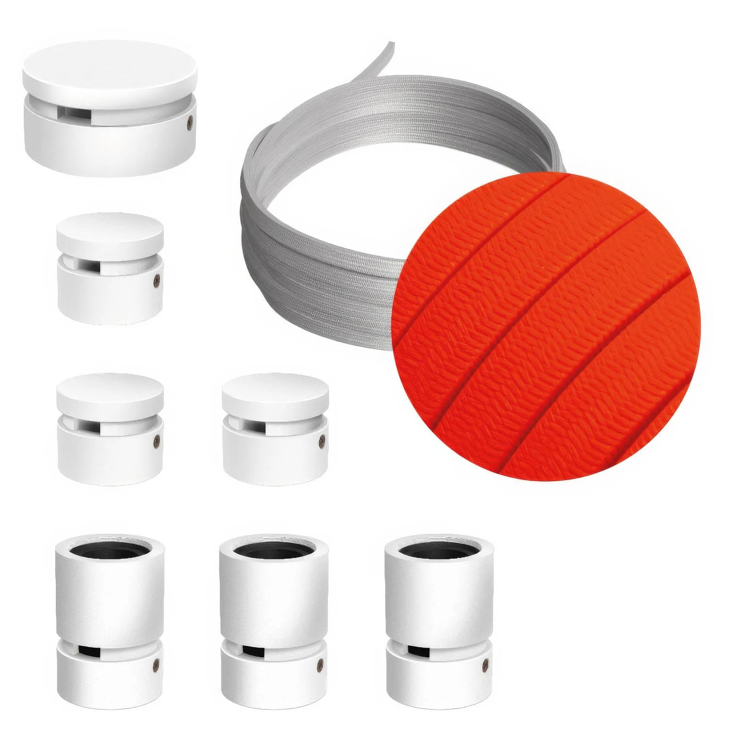 Filé Linear System Kit - with 5 m CF15 cord for string lights and 7 white painted wooden components for indoor use