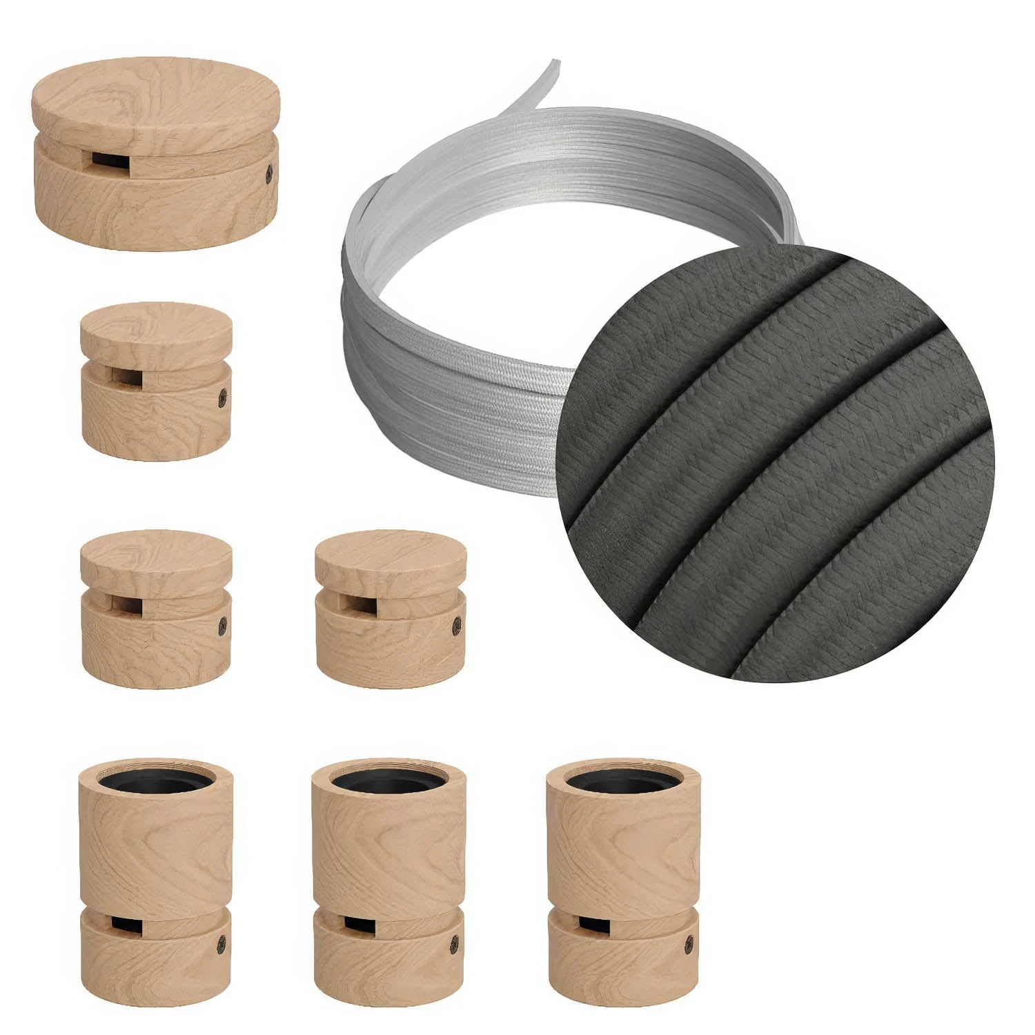 Filé Linear Kit System - with 5 m CM03 cord for string lights and 7 wooden components for interiors