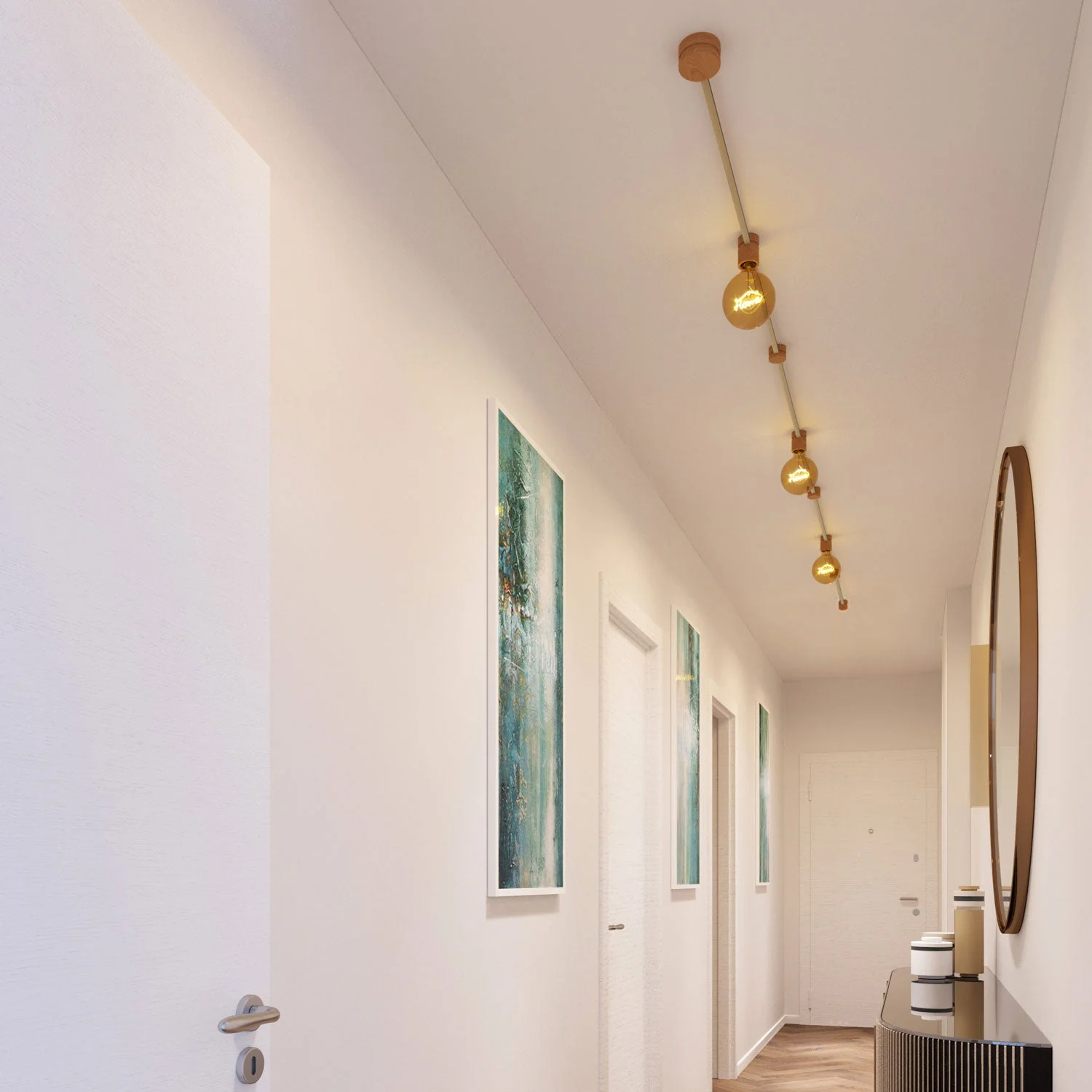 Filé Linear Kit System - with 5 m CN06 cord for string lights and 7 wooden components for indoor use - Image 2