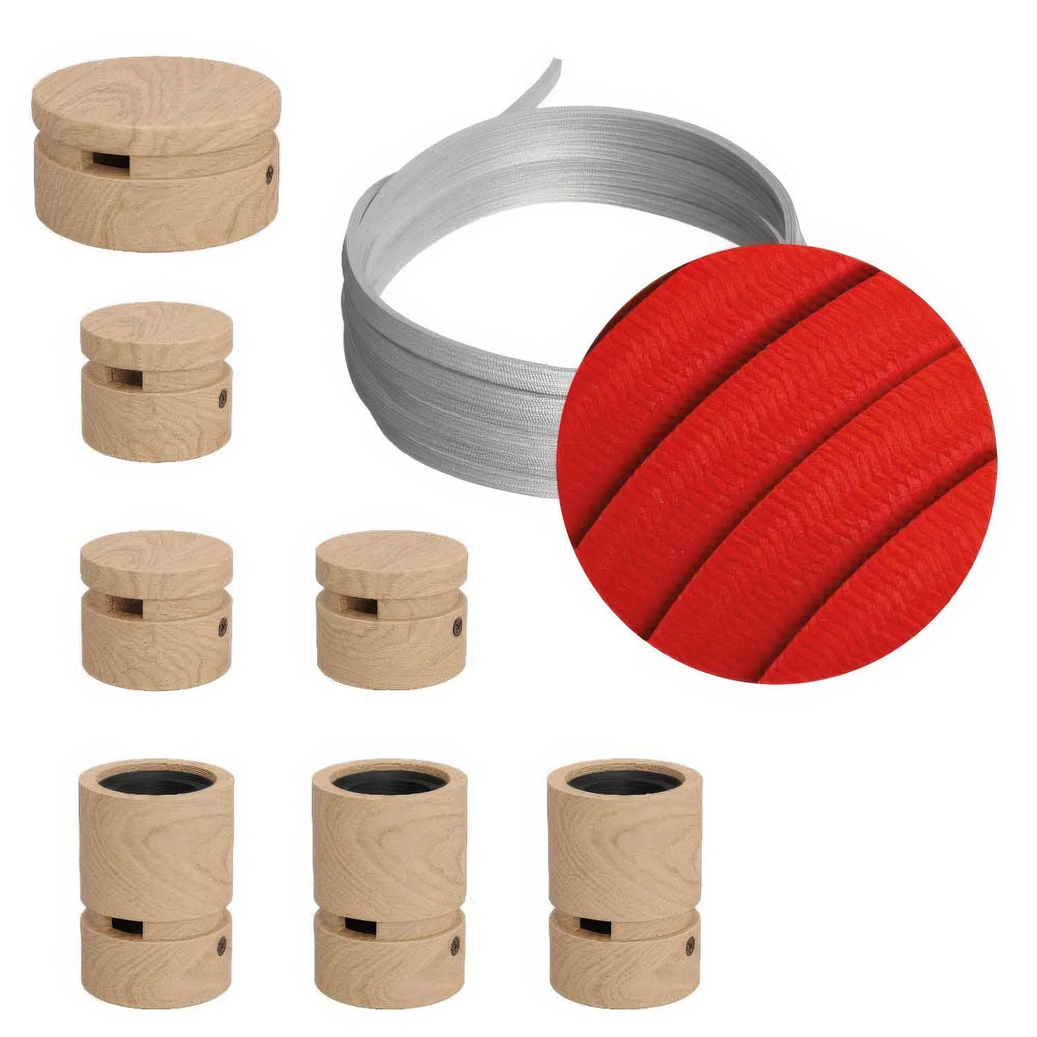 Filé Linear System Kit - with 5 m CM09 cord for string lights and 7 wooden components for interiors