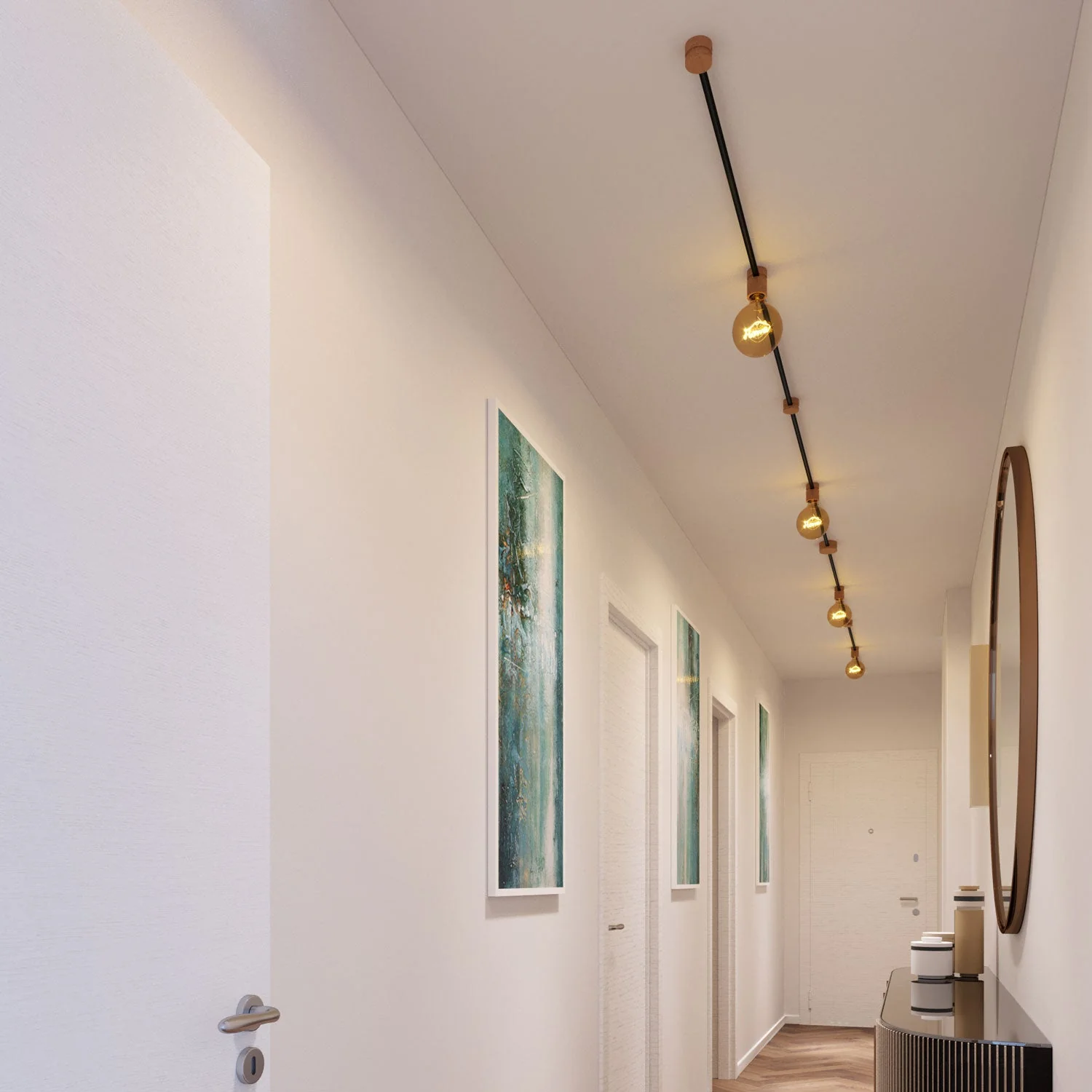 Filé Symmetric Kit System - with 5 m CM04 cord for string lights and 9 wooden components for indoor use - Image 2