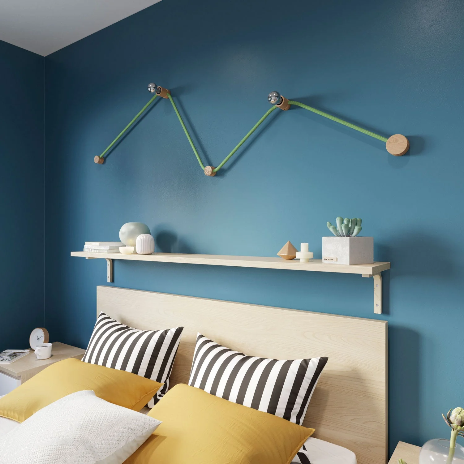 Filé Wiggle Kit System - with 3 m CX08 cord for string lights and 5 wooden components for indoor use - Image 2