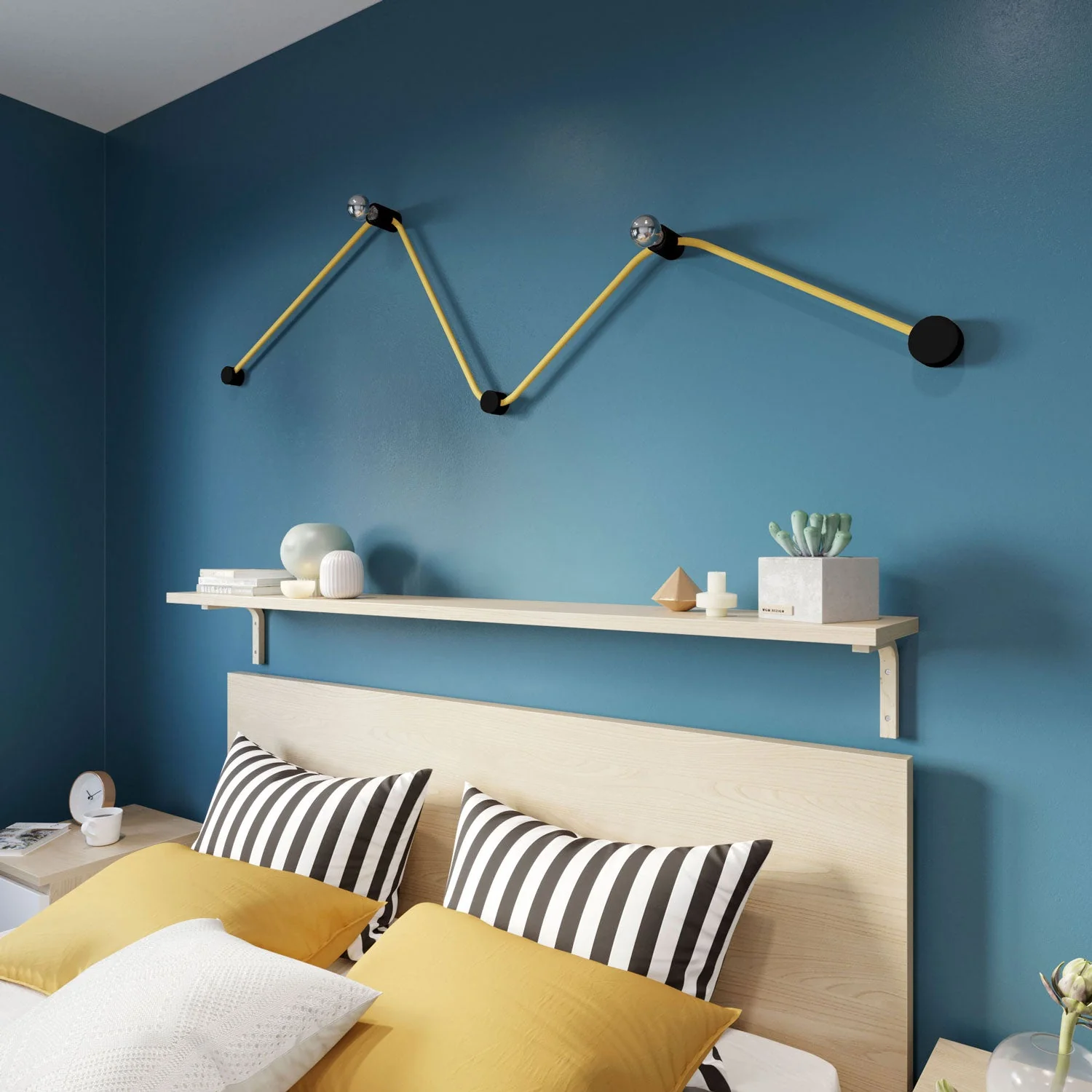 Filé Wiggle Kit System - with 3 m CM10 cord for string lights and 5 black painted wooden components for indoor use - Image 2