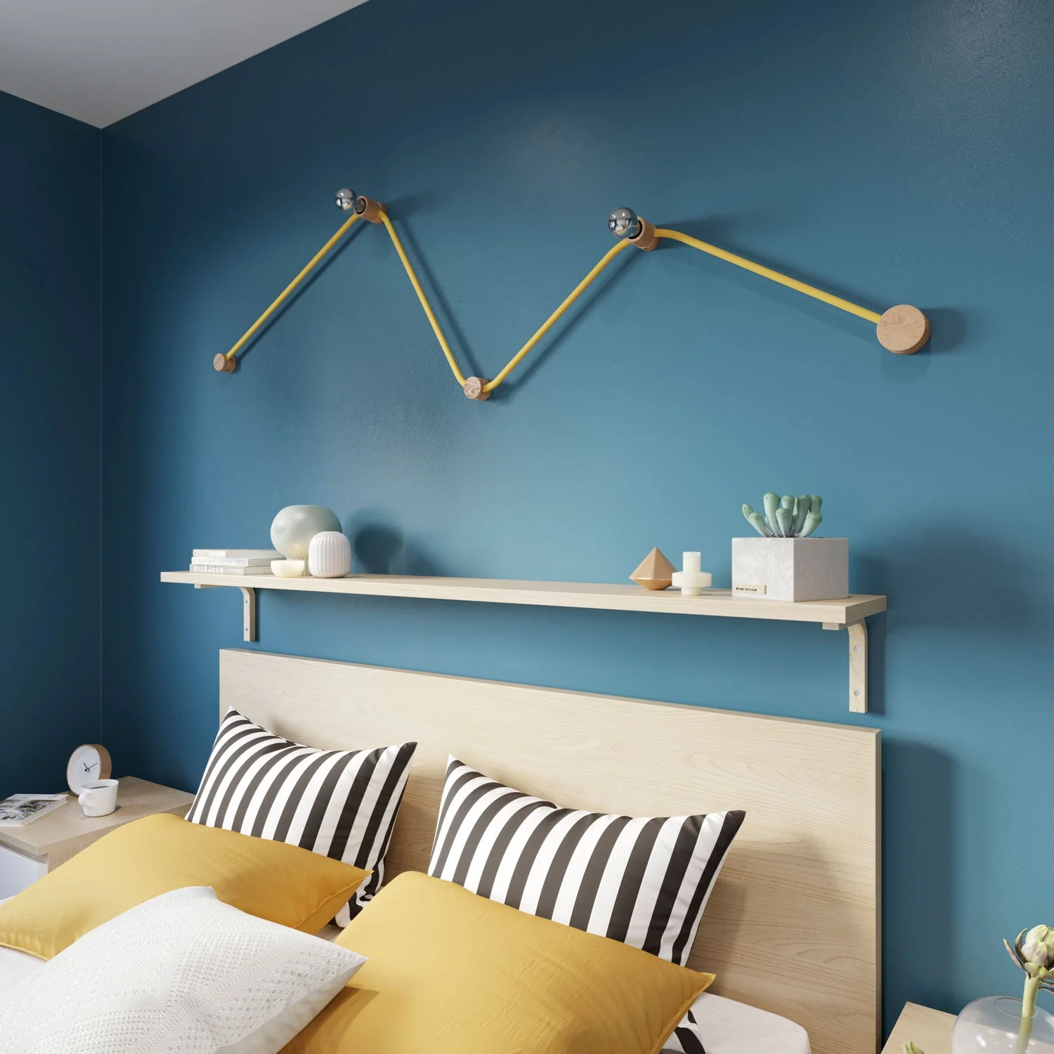 Filé Wiggle Kit System - with 3 m CM10 cord for string lights and 5 wooden components for indoor use - Image 2