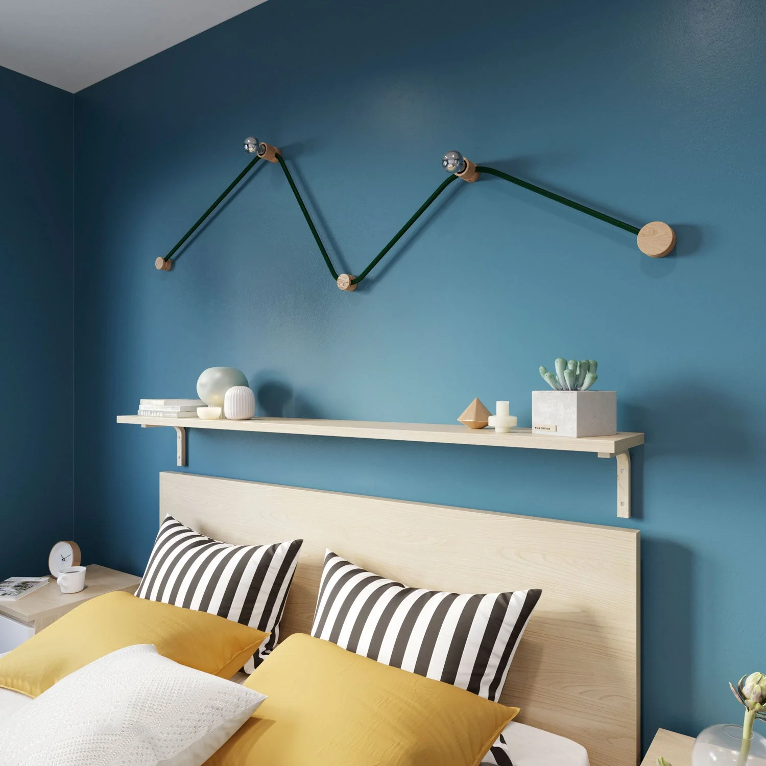 Filé Wiggle Kit System - with 3 m CM21 cord for string lights and 5 wooden indoor components - Image 2